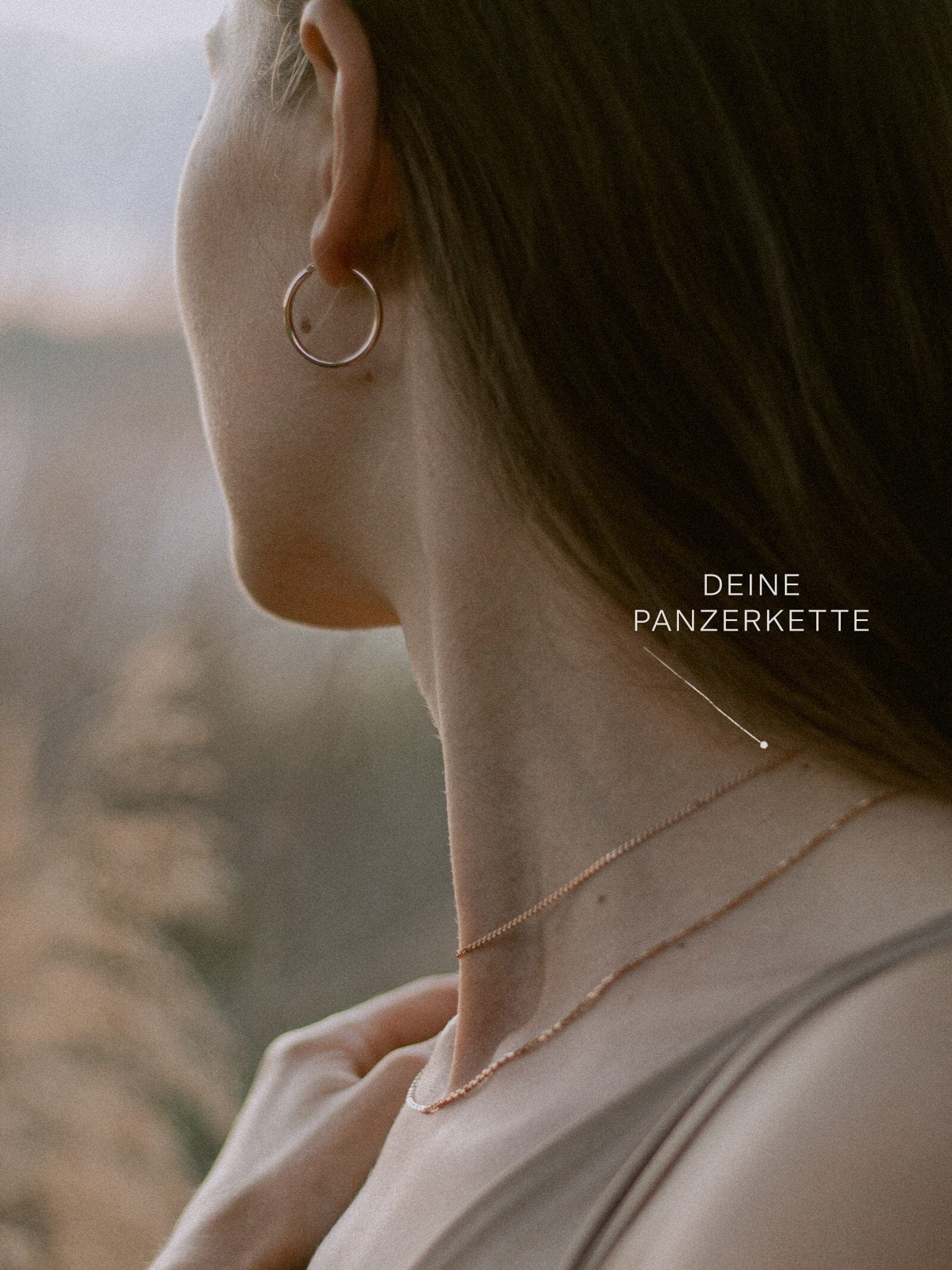 modabilé Panzerkette Damen Halskette Rosegold Vergoldet 925 Sterling Silber (35cm-90cm 1,3mm breit) Rosegoldene Kette ohne Anhänger Kurz Ketten Frauen