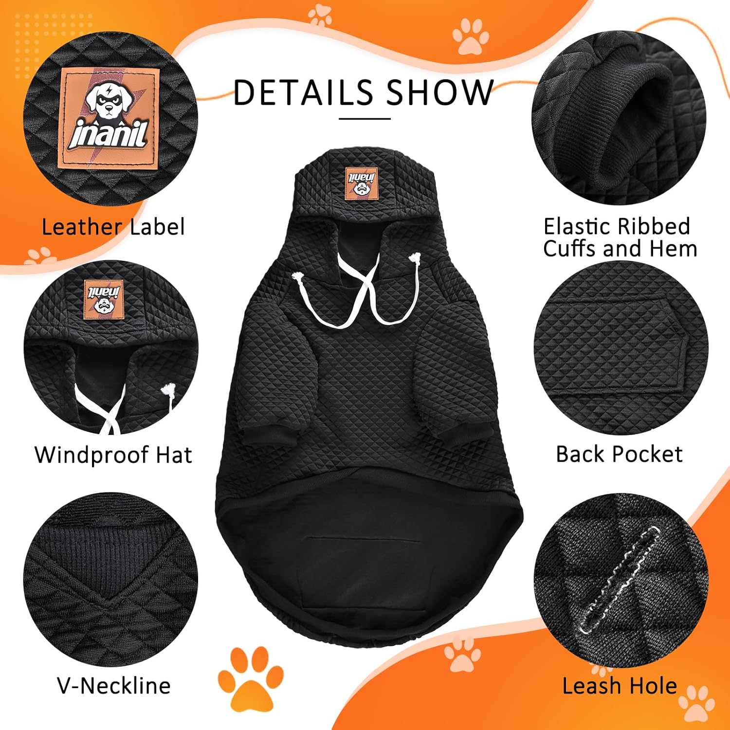 Dog Puffer Jacket for Small & Medium Dogs and 2 Pack Dog Hoodie for Small Medium Dogs
