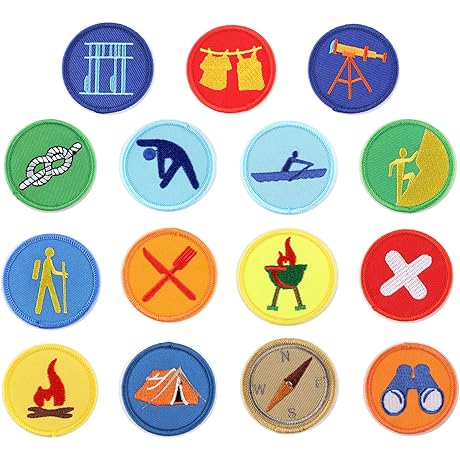 Adhesive or Iron-On Boy Scout Badges