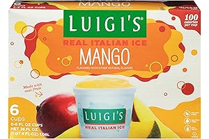 J&J Snack Foods Luigi's Mango Real Italian Ice, 15 ct (frozen)