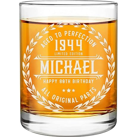 Personalized 80th Birthday Whiskey Glass: A Classic Touch for a Milestone Celebration