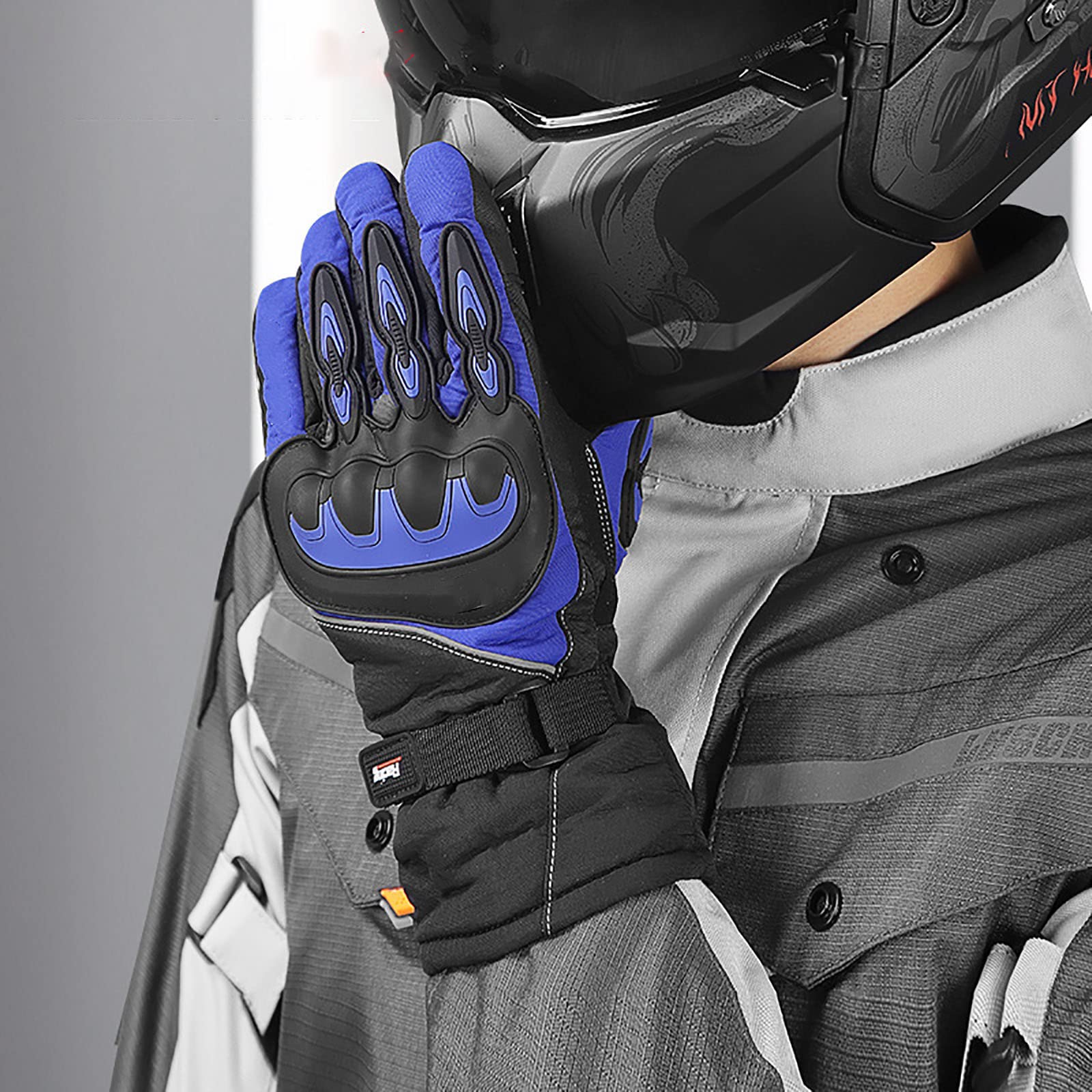 Gants de Moto pour Hommes Écran Tactile Hiver Imperméable à l'eau Équipement Chevalier Mitaines Chaudes D'enduro VTT Motoneige Ski Cyclisme