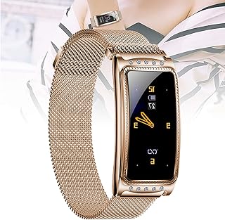 Inteligentny zegarek na telefony z systemem Android i iOS, wodoodporny zegarek Bluetooth, inteligentna bransoletka damska, przypomnienie o monitorowaniu okresu fizjolog(Size:Jeden Rozmiar,Color:złoto)