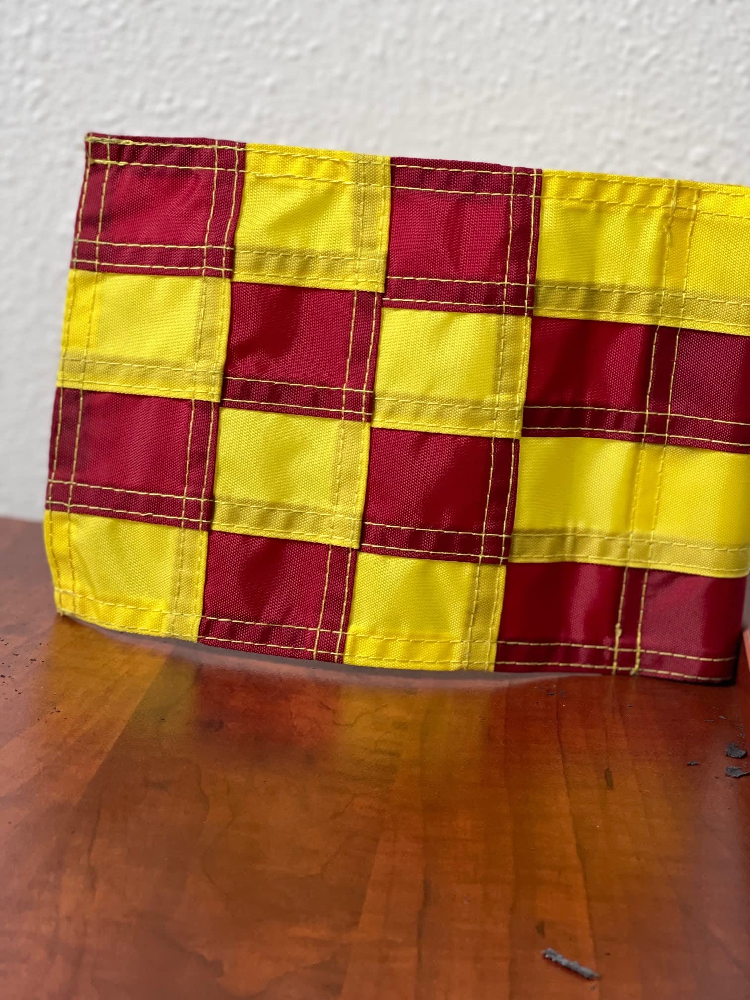 Purchase Green 6”x 8” Checkered Golf Pole Flag 3pack Bundle- UV Resistant, 400 Denier Nylon Material (Red Yellow)