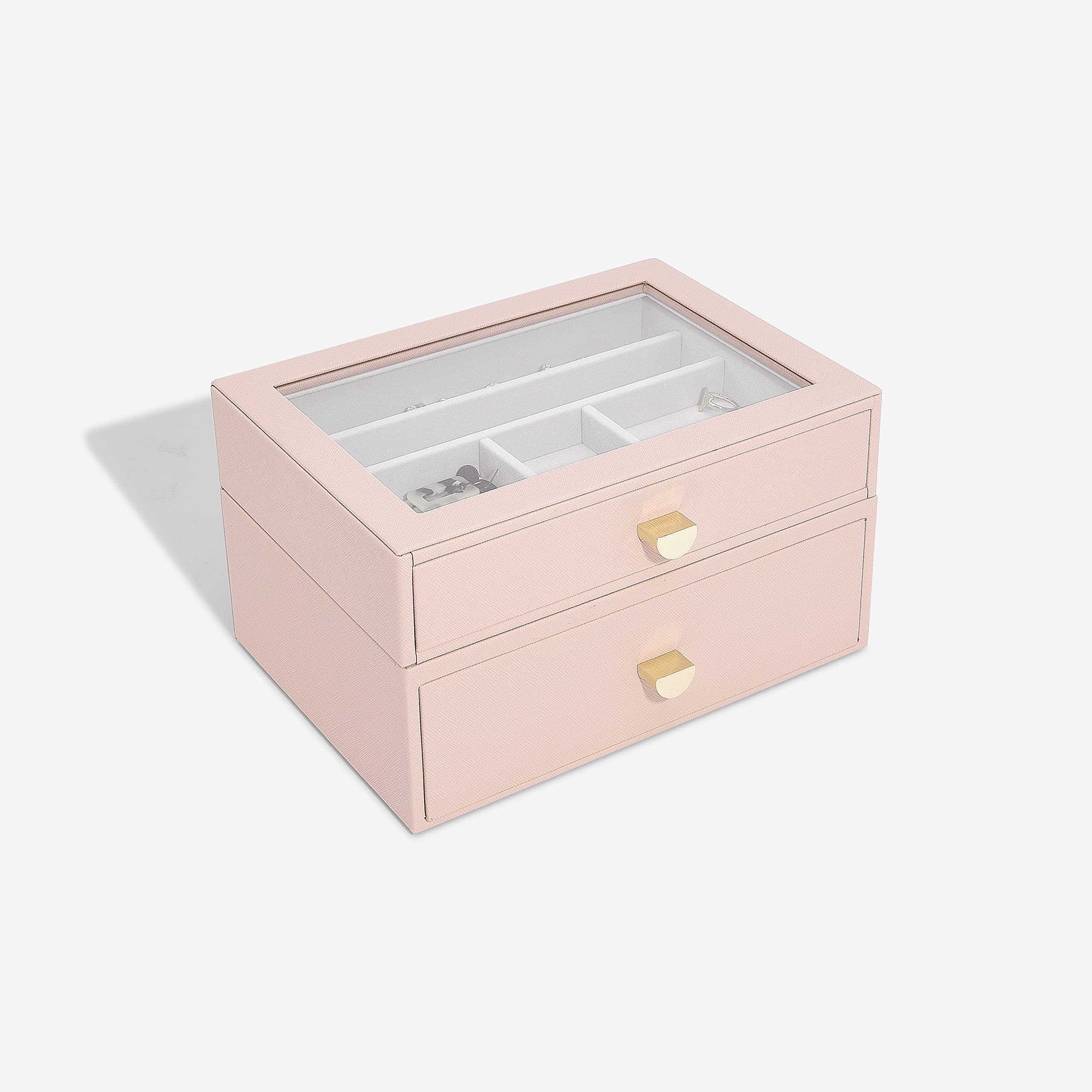 Stackers Blush Classic Jewellery Box - Set of 2 (with drawers)