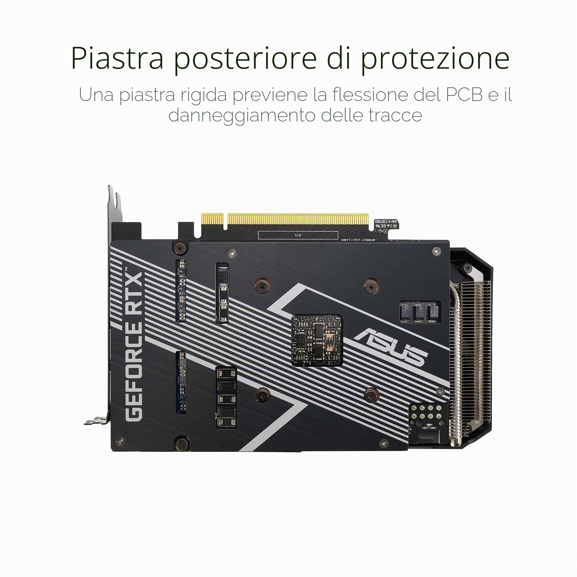 ASUS Dual NVIDIA GeForce RTX 3050 OC Edition Scheda Grafica, 8GB GDDR6, PCIe 4.0, HDMI 2.1, DisplayPort 1.4a, Due Ventole Axial-Tech, PSU Consigliata 550W, GPU Tweak II, Tecnologia 0dB, LHR, Nero