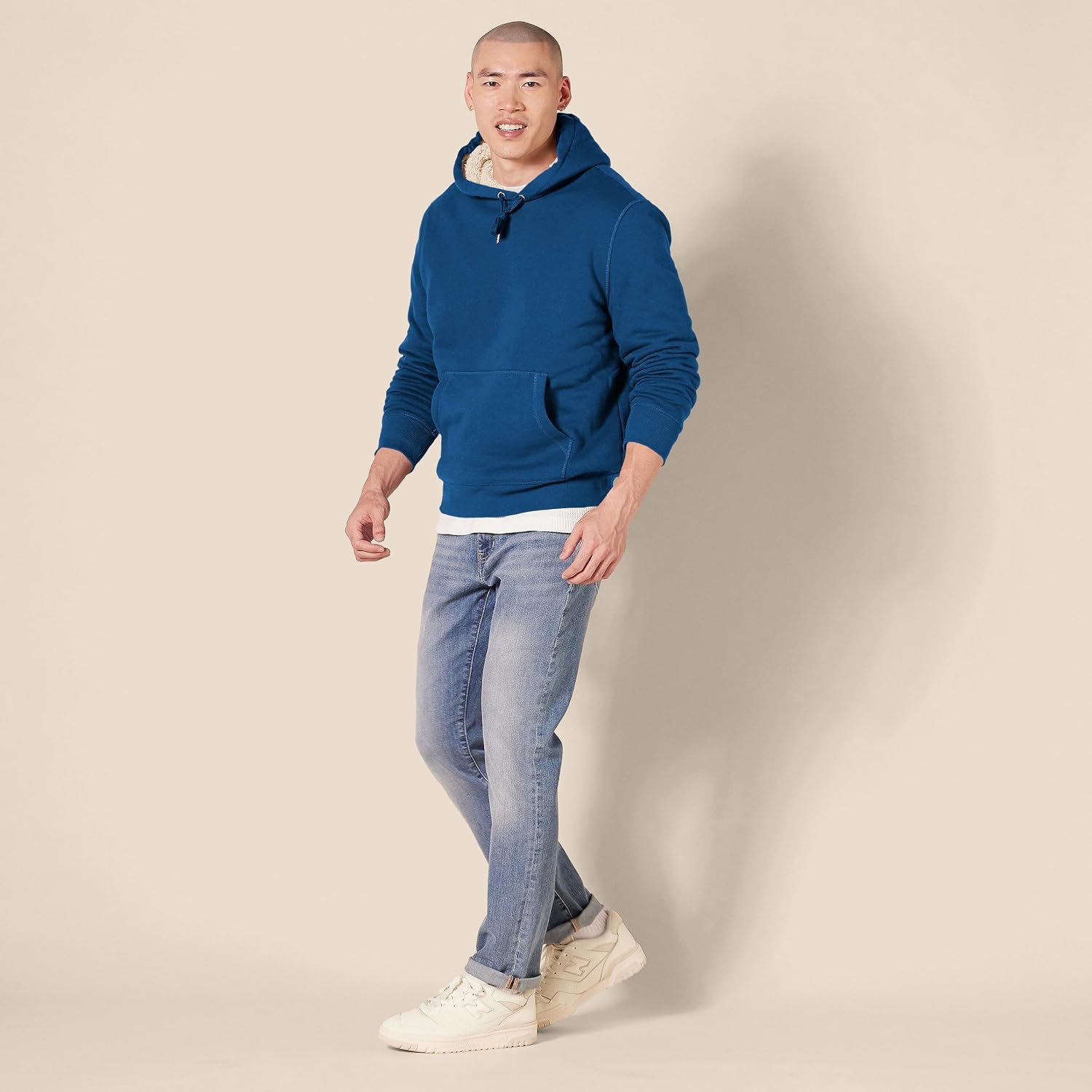 Amazon Essentials Men's Sherpa-Lined Pullover Hoodie