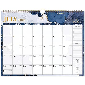 2022 And 2023 Calendar Planner 2022 2023 Wall Calendar 18 Months Wall Calendar Planner Jul 2022 Dec 2023 14 8 11 57 Twin Wire Binding Premium Paper Blank Block With Julian Dates Amazon In Office Products