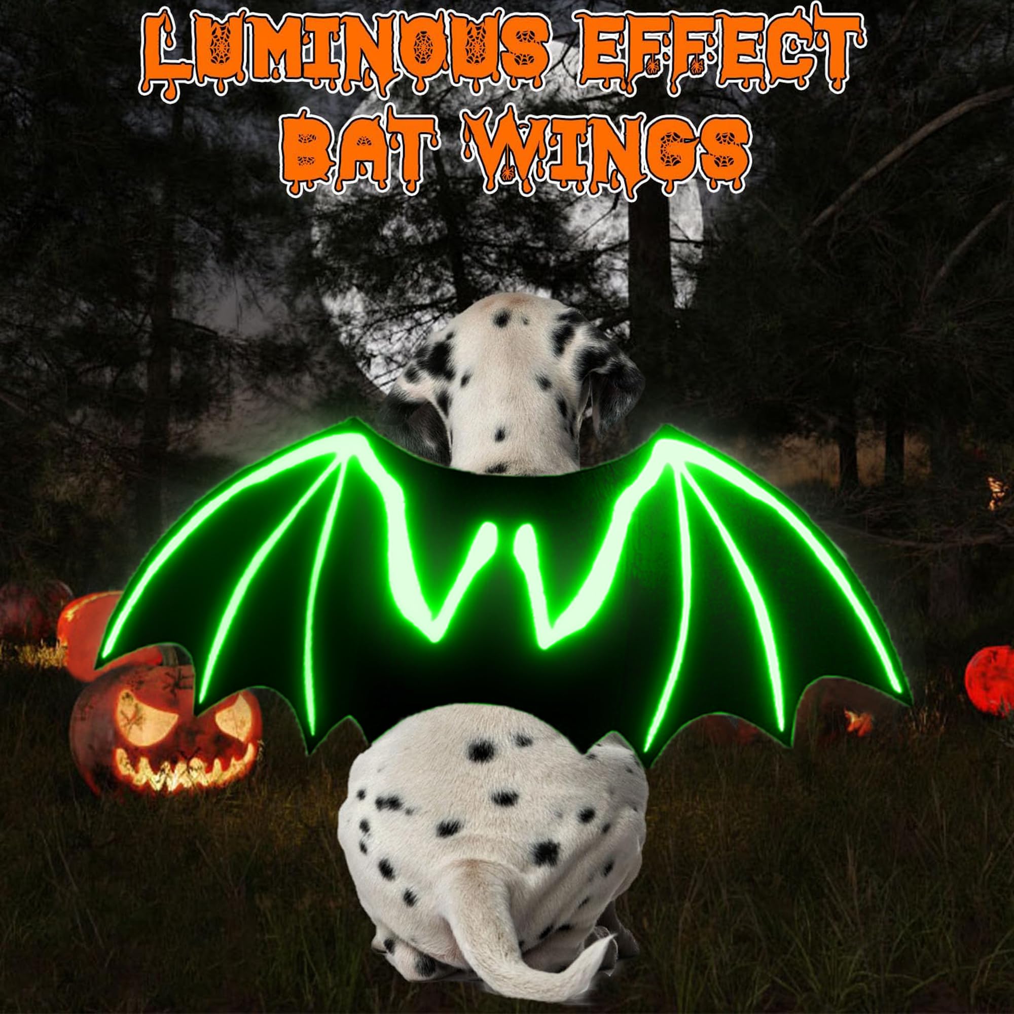 LIBRNTY Ali di Grande Cane,Ali di Pipistrello per Animali Domestici,Halloween Pet Costume,Decorazione Cosplay per Cani di Grossa Taglia,Feste di Halloween e Altro Ancora(Nuovo aggiornamento nel 2023)