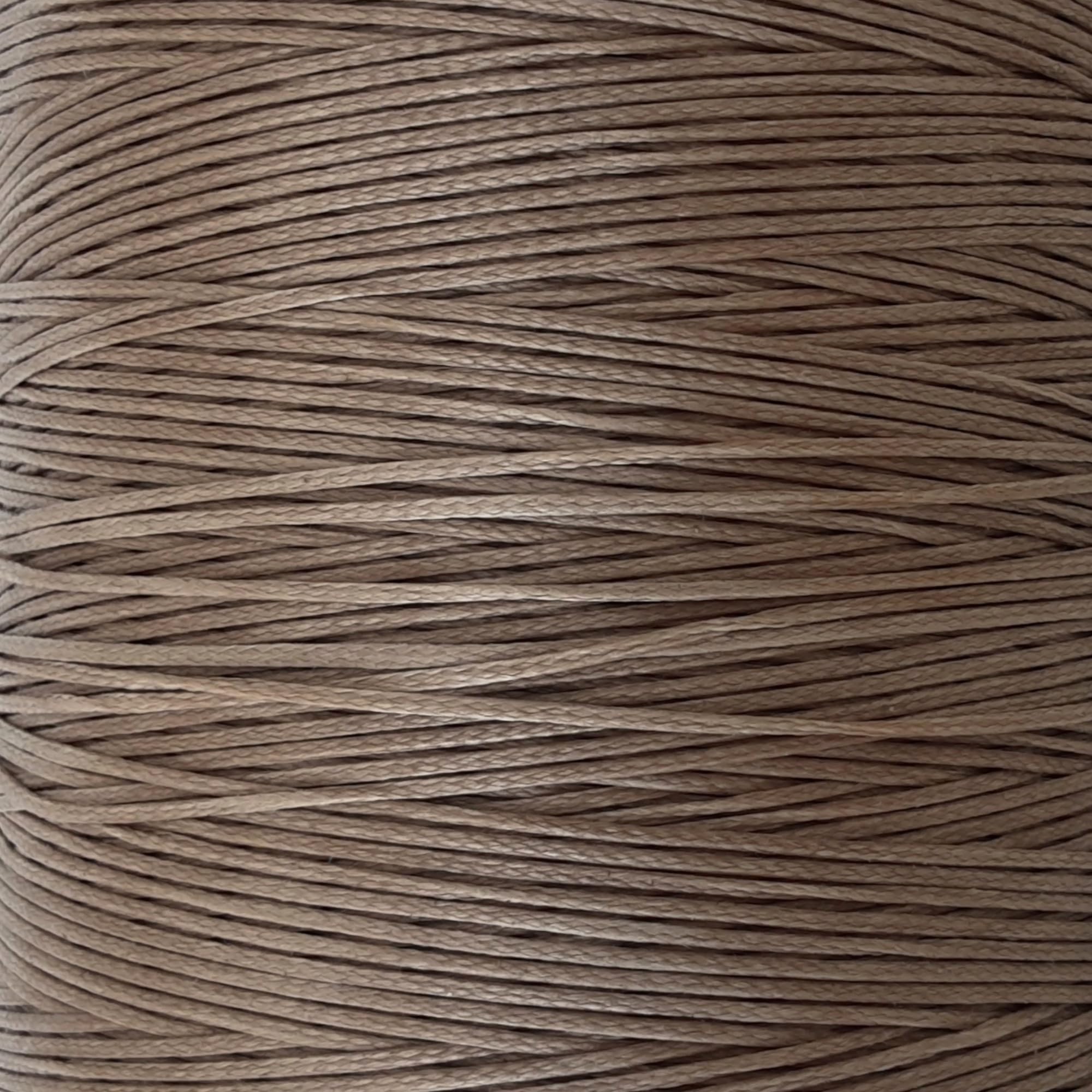Mart-Mon 1.5Mm Beige - 10M 1.5Mm Waxed Nylon Cord - 10 Meters Strong Jewellery Thread, Bracelet, Necklaces, Crafts, Shamballa, Beading String (1.5Mm Beige - 10M)