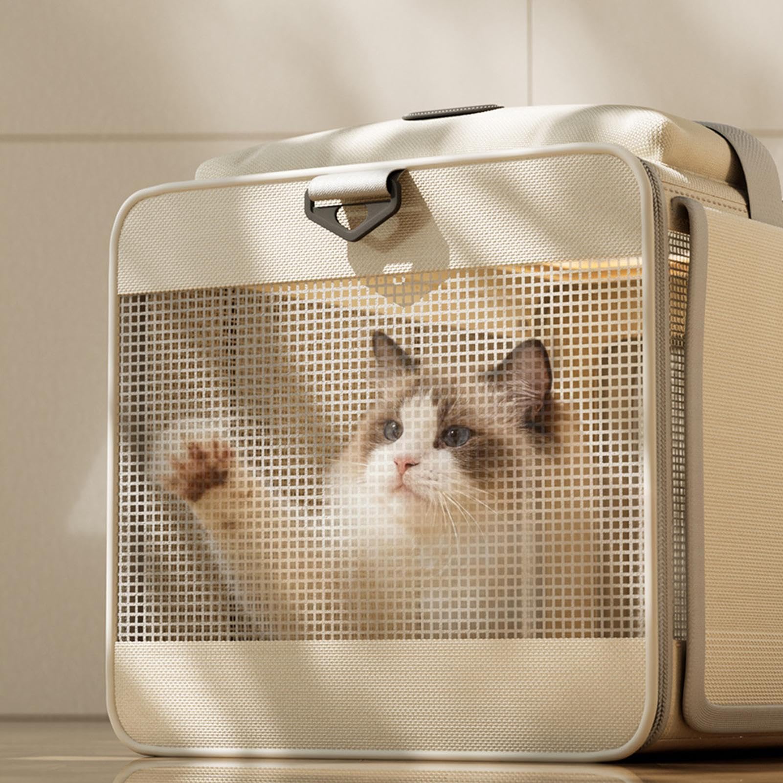 Trasportino Per Gatti Cassa Da Trasporto Per Animali Di Grande Capacità Con | Borsa Morbida Portatile Per Gatti Per Brevi Viaggi A Piedi In Auto Escursionismo All'Interno