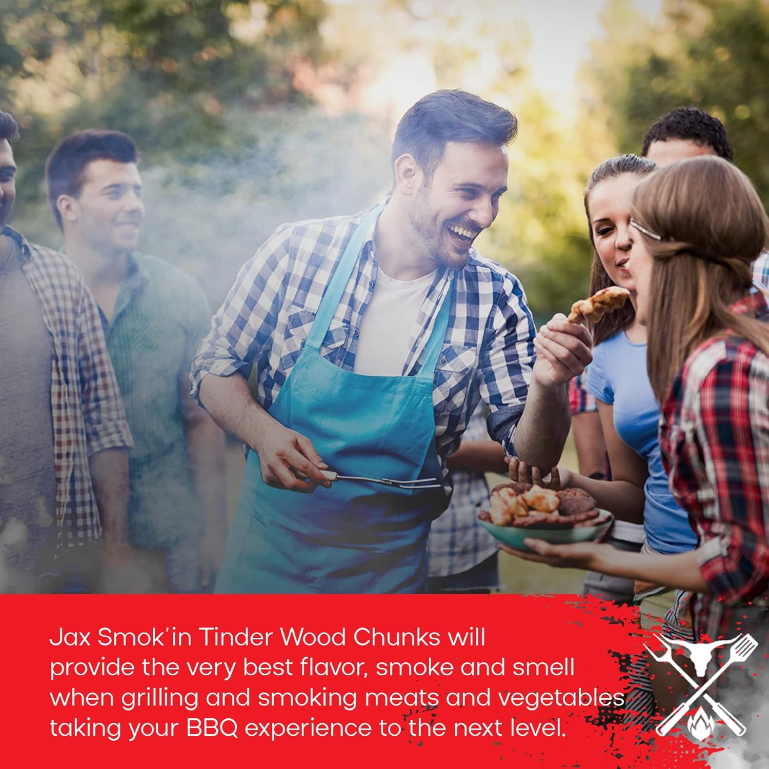 Cattleack Smok'in Tinder Premium BBQ Wood Chunks for Smoking and Grilling- Approximately 10 lb Shipped in 12" x 9" x 7" Box -100% All Natural Kiln Dried Smoking Wood Chunks, USA (Apple & Post Oak)