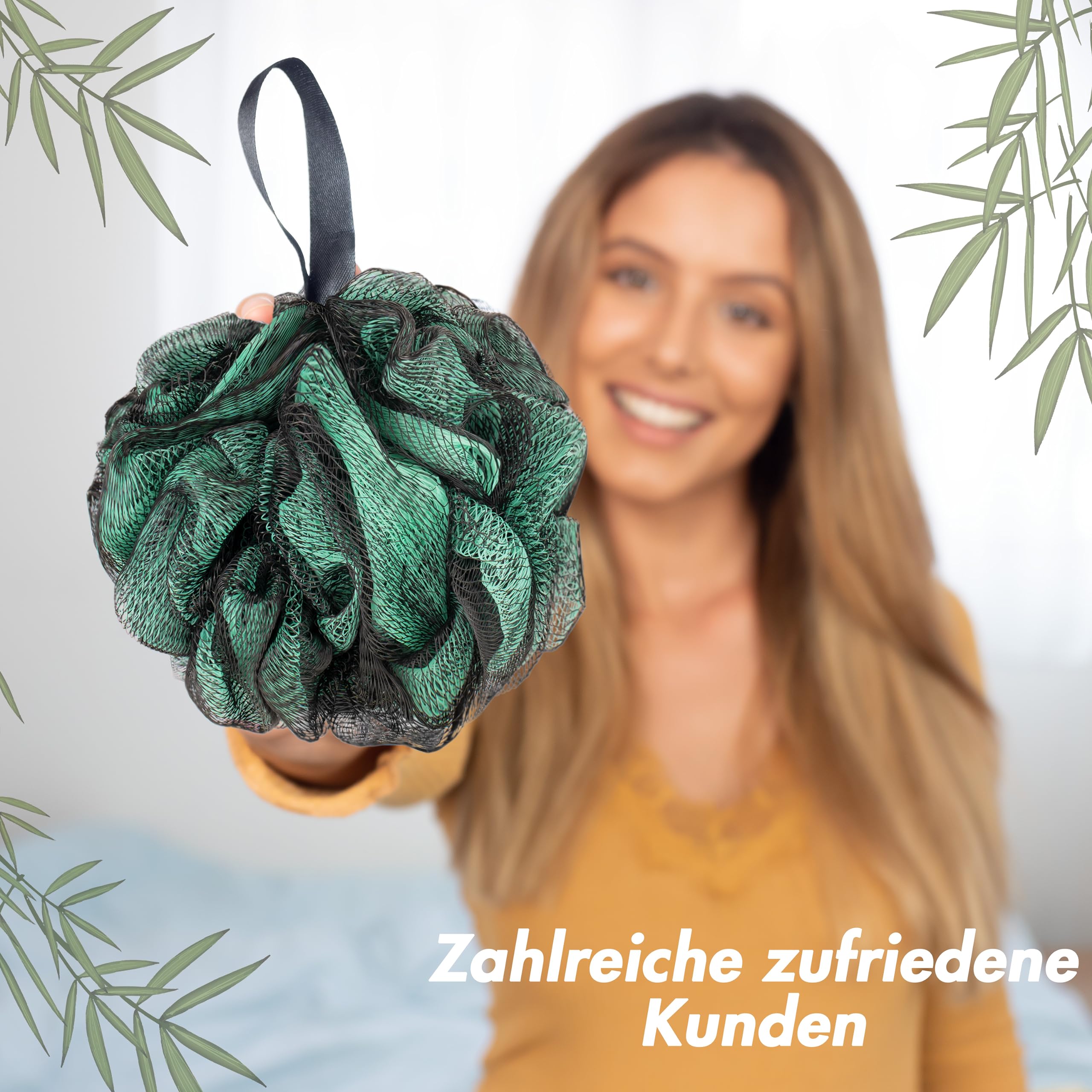 lampox - Gąbka do kąpieli [3-pakiet] Gąbka do prysznica, rękawica do peelingu, szczotka do kąpieli, gąbka do peelingu, gąbka luffa, extra duża (Mix C)