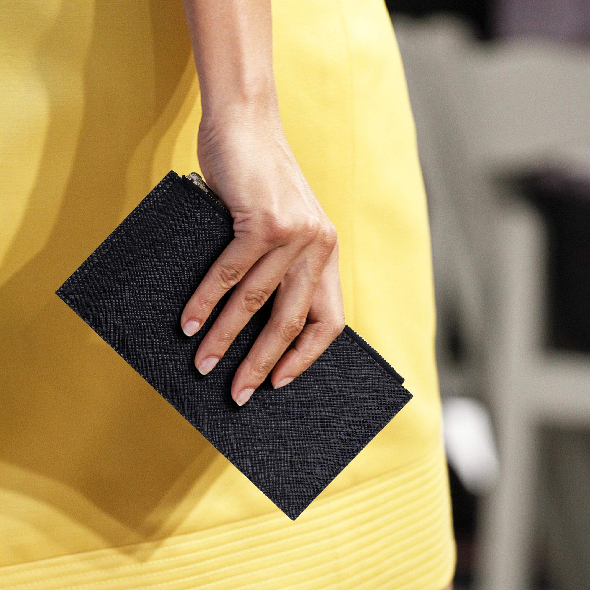 Badiya Womens Wallet RFID Blocking Bifold Multi Card Holder Wallets Large Capacity Cellphone Purse with Zipper Pocket Gift