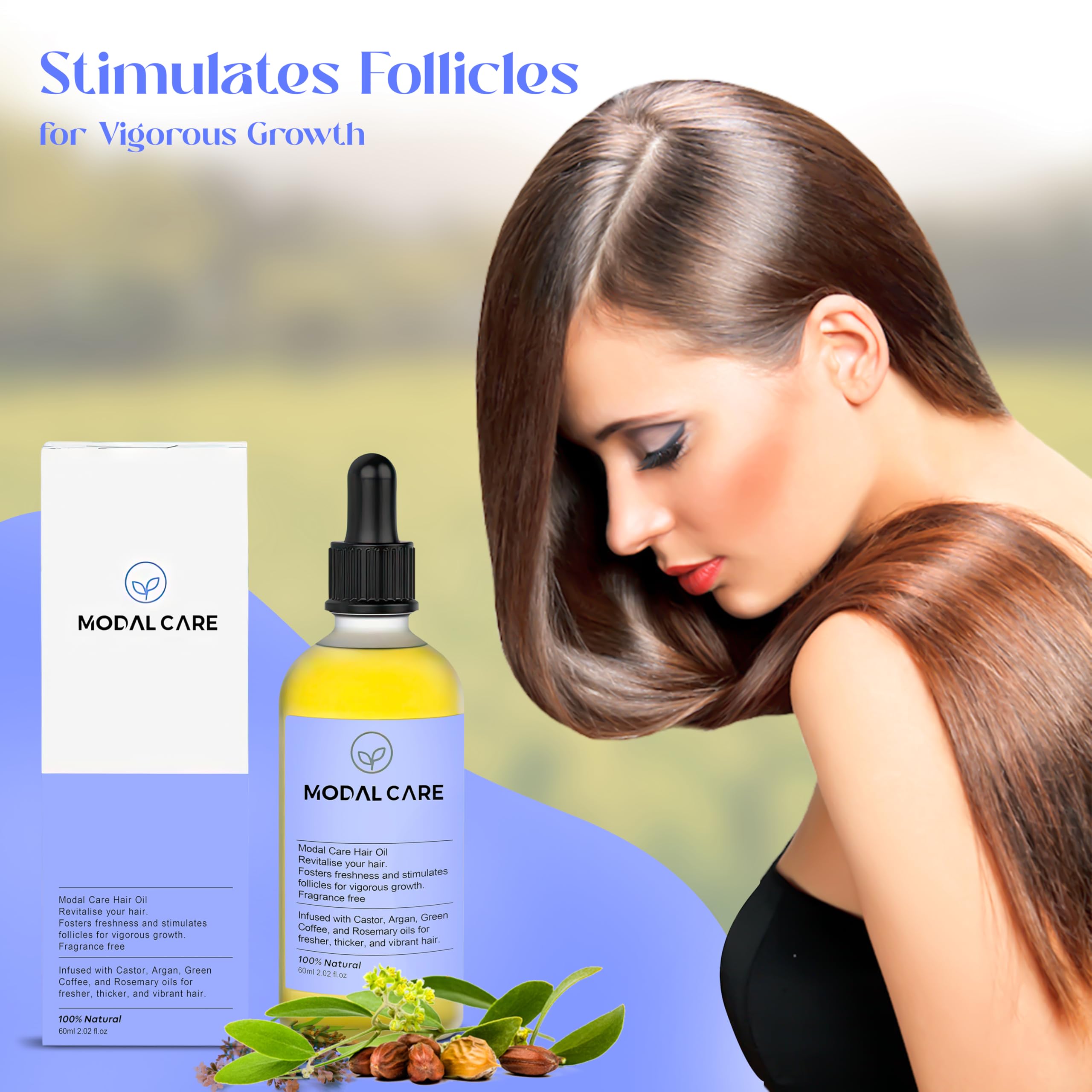 Caffeine Hair Growth Oil for 4C & Afro Hair, Yellow, 60 ml (Pack of 1) - Image 3