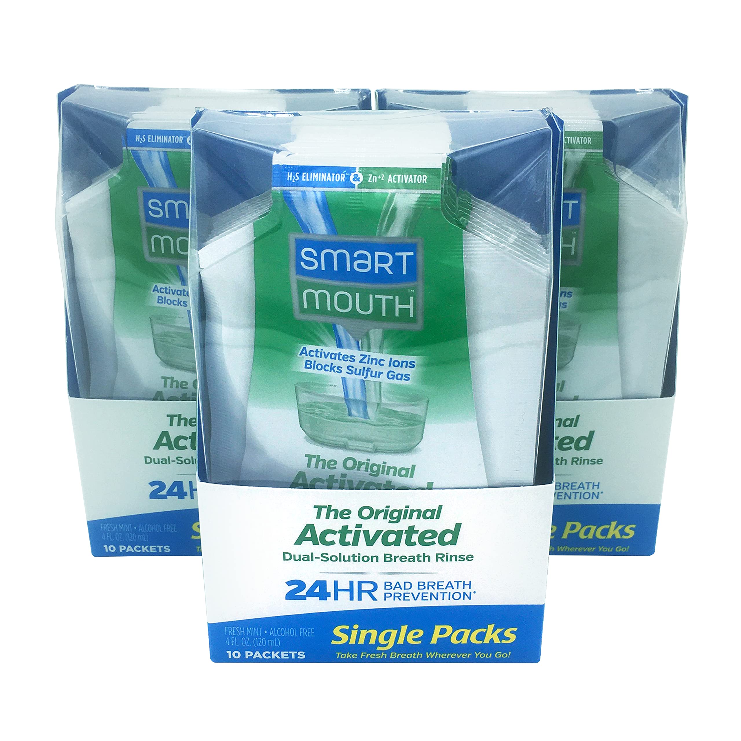 SmartMouth Mouthwash Travel Packets for 24 Hours of Fresh Breath