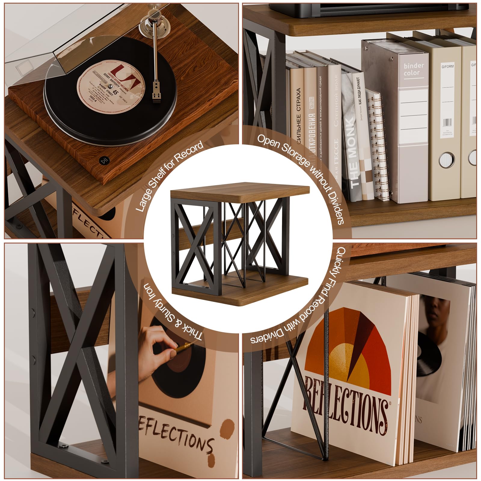 Schallplatten Aufbewahrung Schallplattenständer Plattenspieler-Ständer