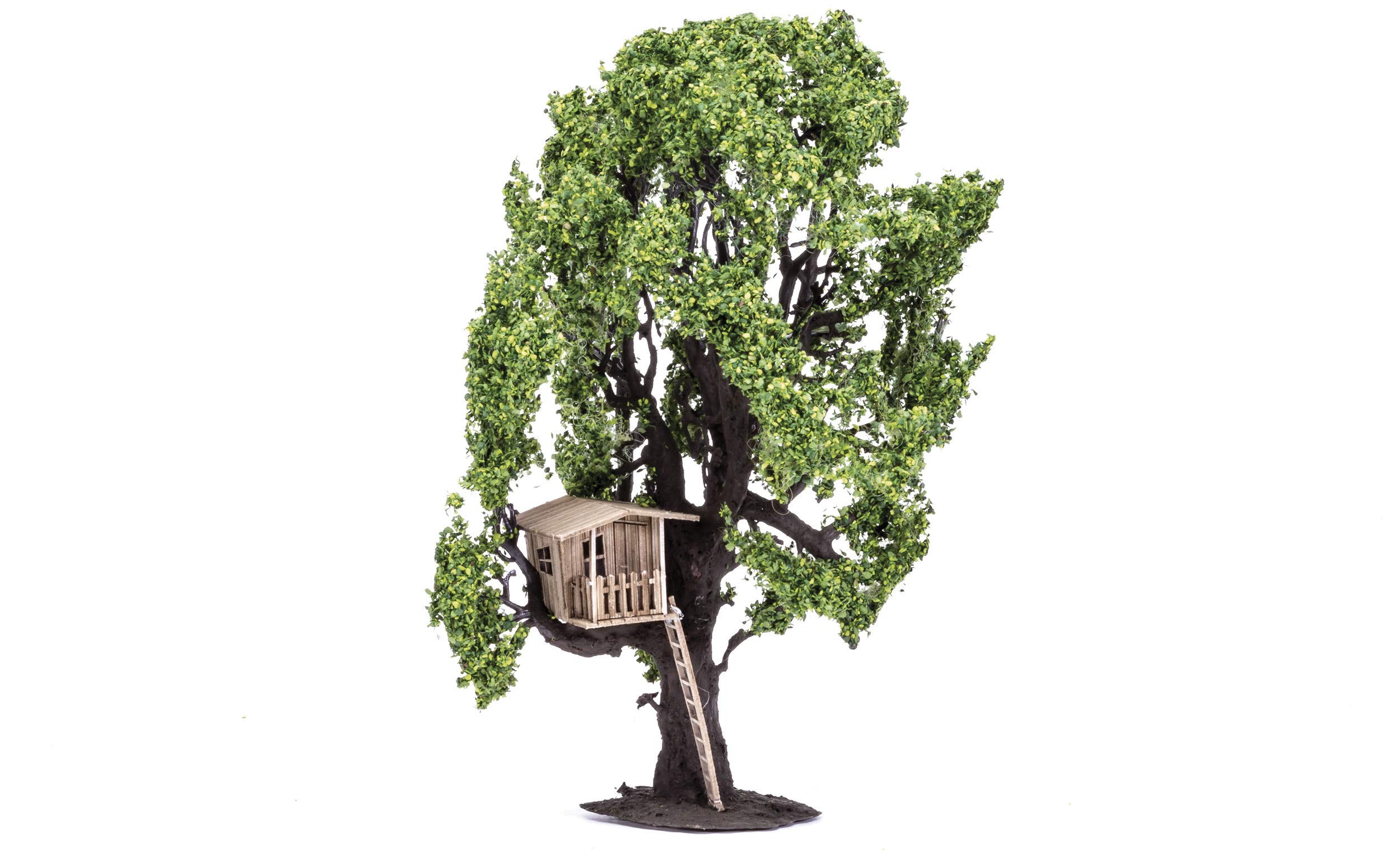 Hornby Skale Scenics Classic Deciduous Profi Tree with Tree House 6 in for HO Model Layouts R7224
