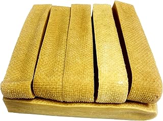 Jumbo Size, Durkha Himalayan Yak Cheese Chews for Big Dogs | Hard Natural Long Lasting Chew Made from Yak & Cow Milk | Great for Aggressive Chewers | Does Not Stain Carpets or Furniture. (6 Pack)