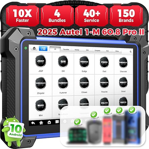 Autel Scanner Diagnostic Scan Tool, 2025 OBD2 Car Scanner with 4 Useful Accessories Worth 2000Bucks, 40 Services, OE Full System, Full Bidirectional Tool, 3K+ Active Test, DOIP CANFD, OS10, 4G&128G