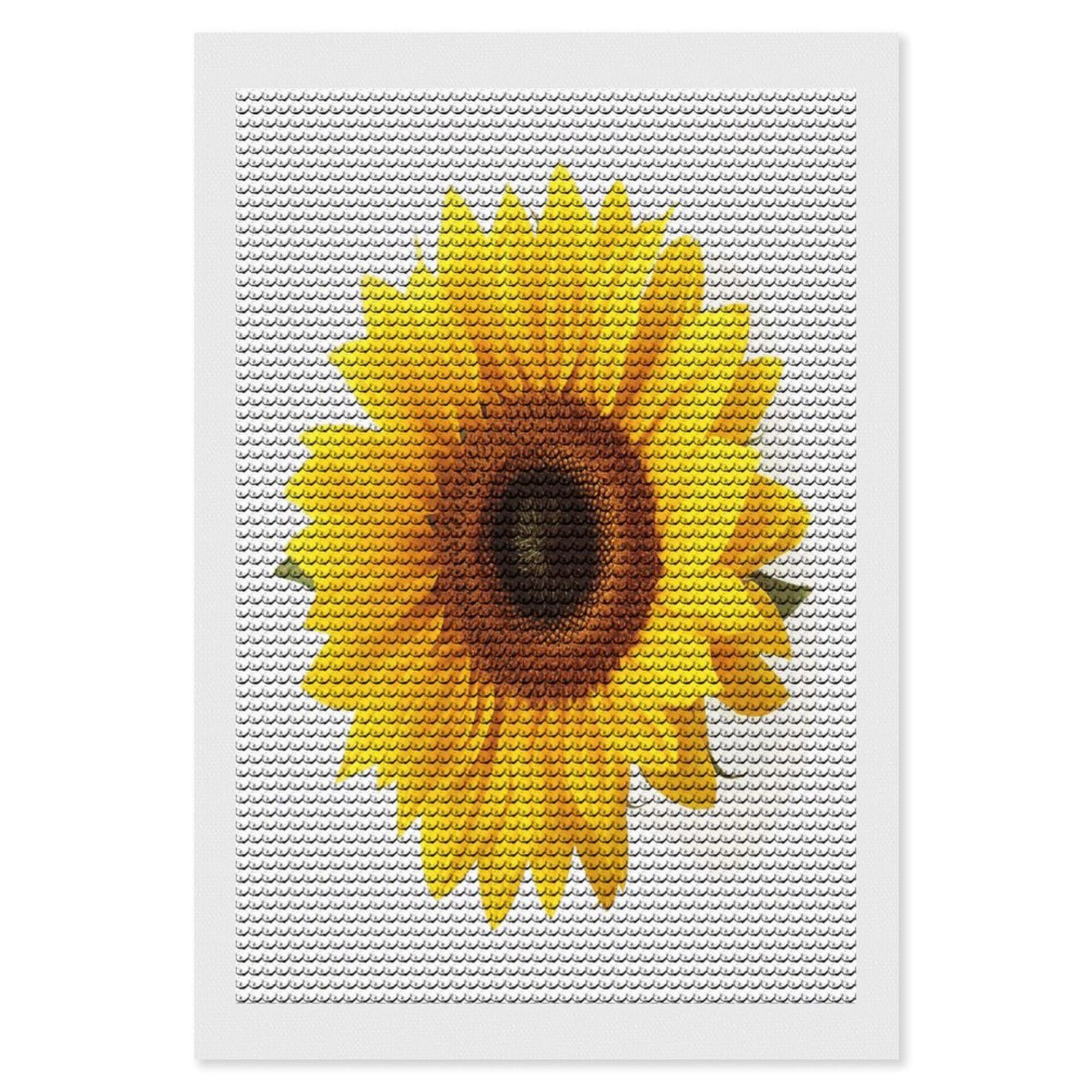 LDGSUPH Sunflower Isolated Diamond Painting Kits for Adults Paint with Diamond Pictures Art DIY Full Drill Diamond Dots Painting Personalized Diamond Photo for Home Wall Decor Gift 8"x12"