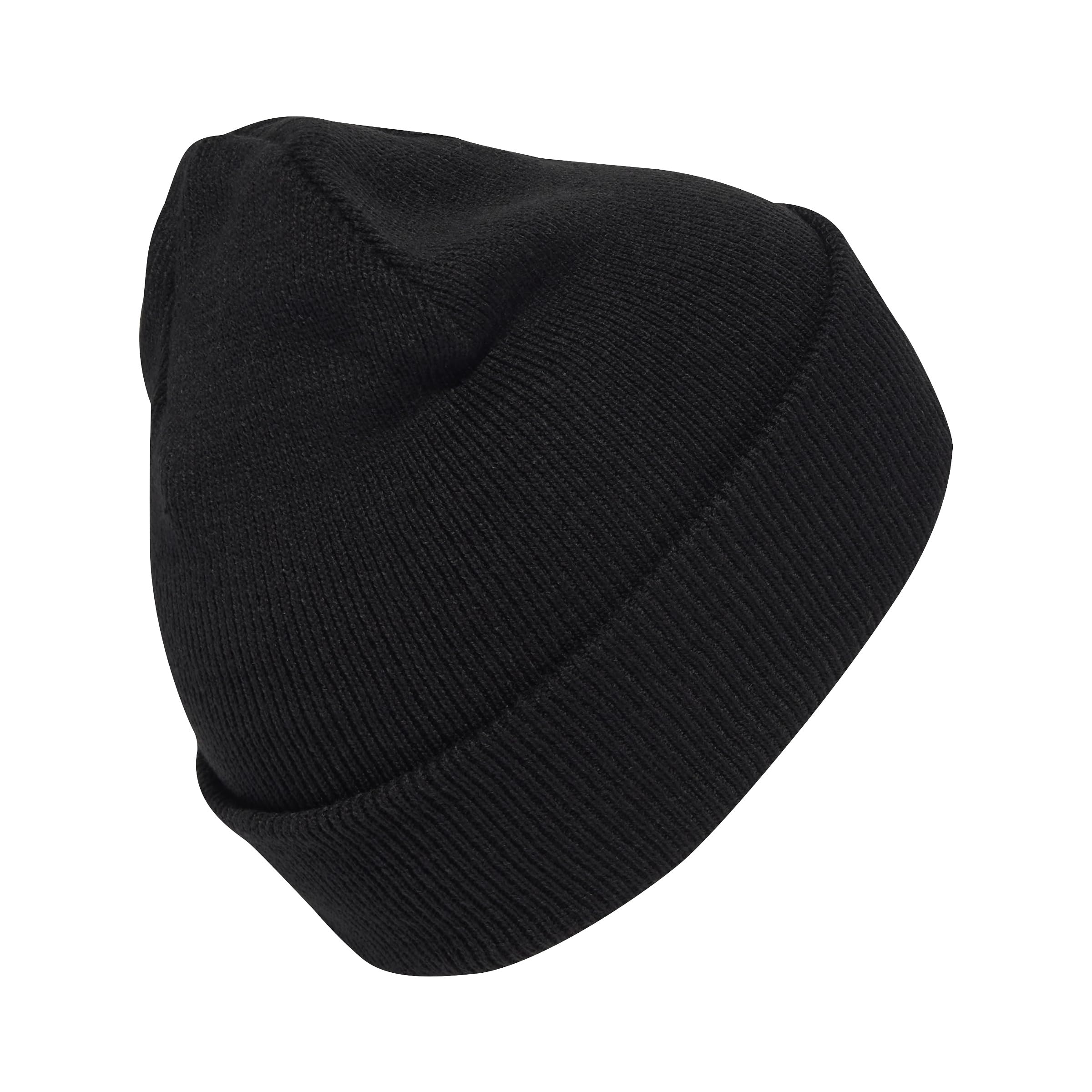 adidas Uniseks New Logo Beanie Cuff Hat, Black/White, XXS-XS
