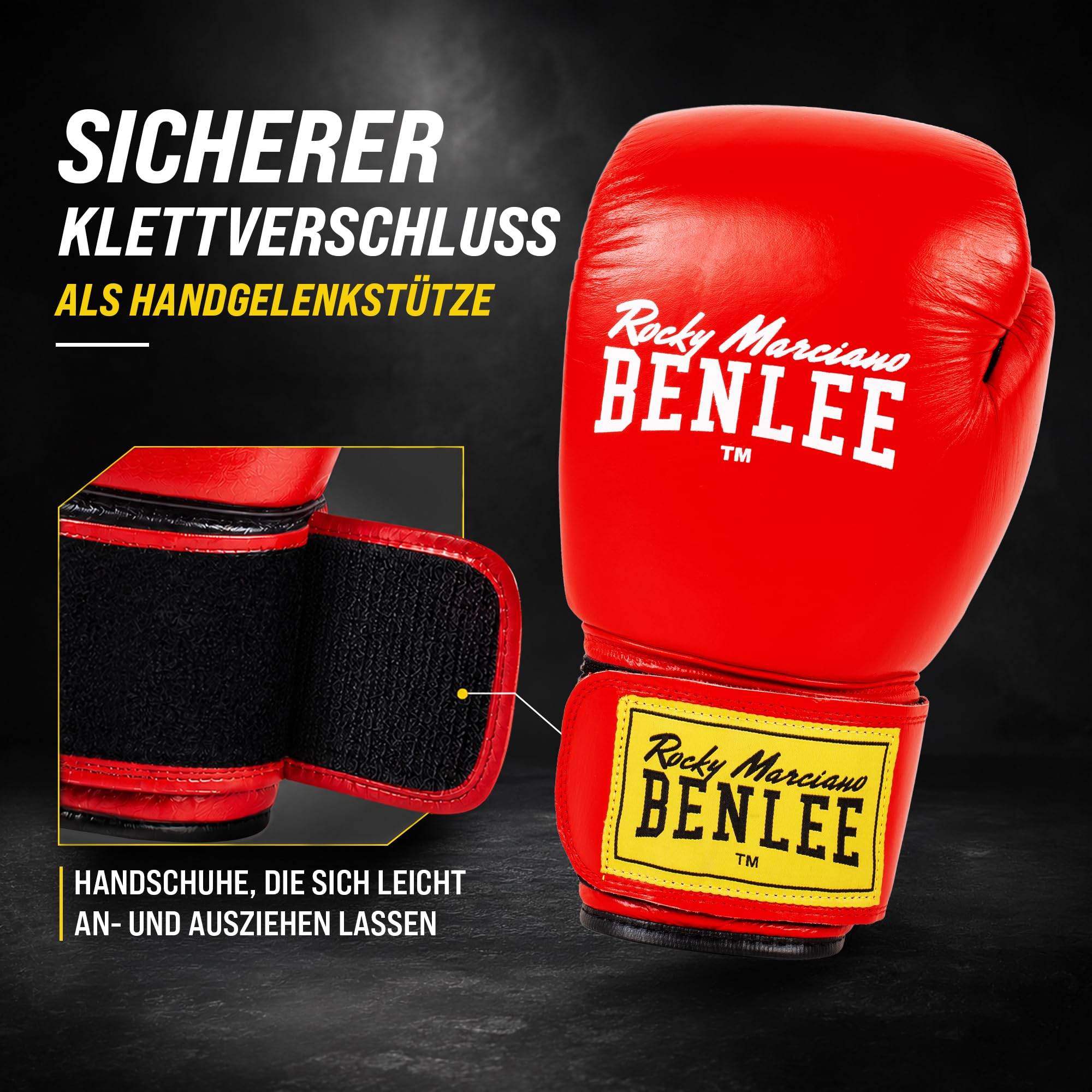 BENLEE rękawice bokserskie ze skóry Fighter