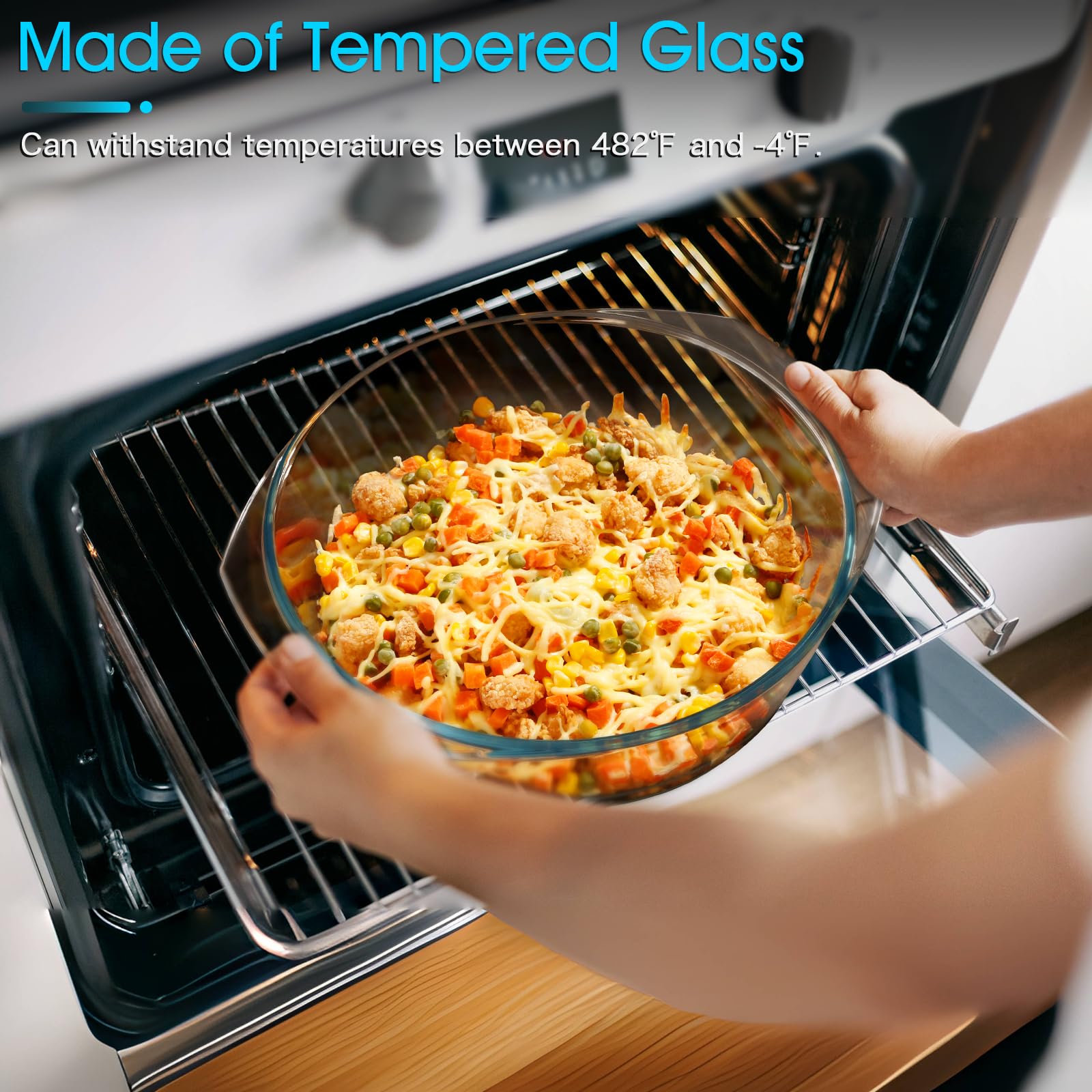 Snapklik.com : NUTRIUPS 3QT Round Glass Casserole Dish