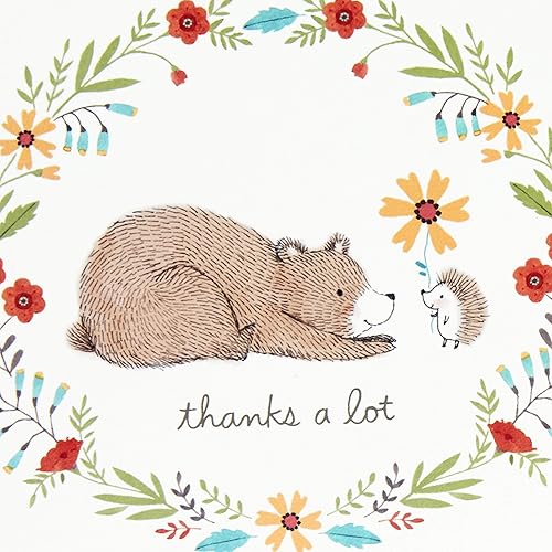 Miniatura 4 de Hallmark Surtido de tarjetas de agradecimiento para baby shower, animales del bosque (48 tarjetas con sobres para bebé niño o niña) ciervos, búhos,