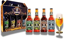 Kit Presente Cerveja Artesanal Schornstein Churrasco 4 garrafas Cerveja 500 ml e Taça 350 ml