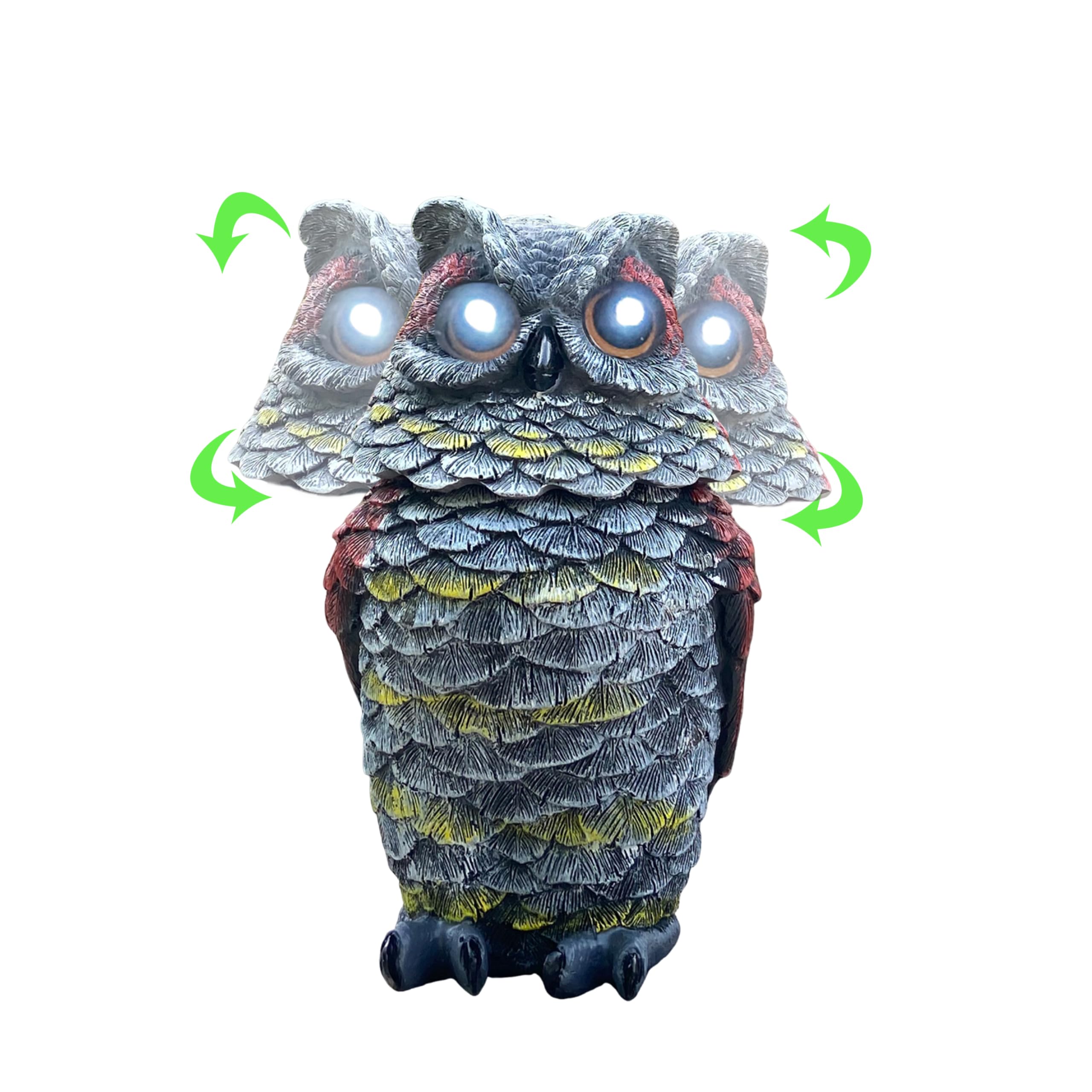 オルゴナイトフクロウNo.212 Amazon.com: Owls to Keep Birds Away, Solar Owl Decoys to Scare