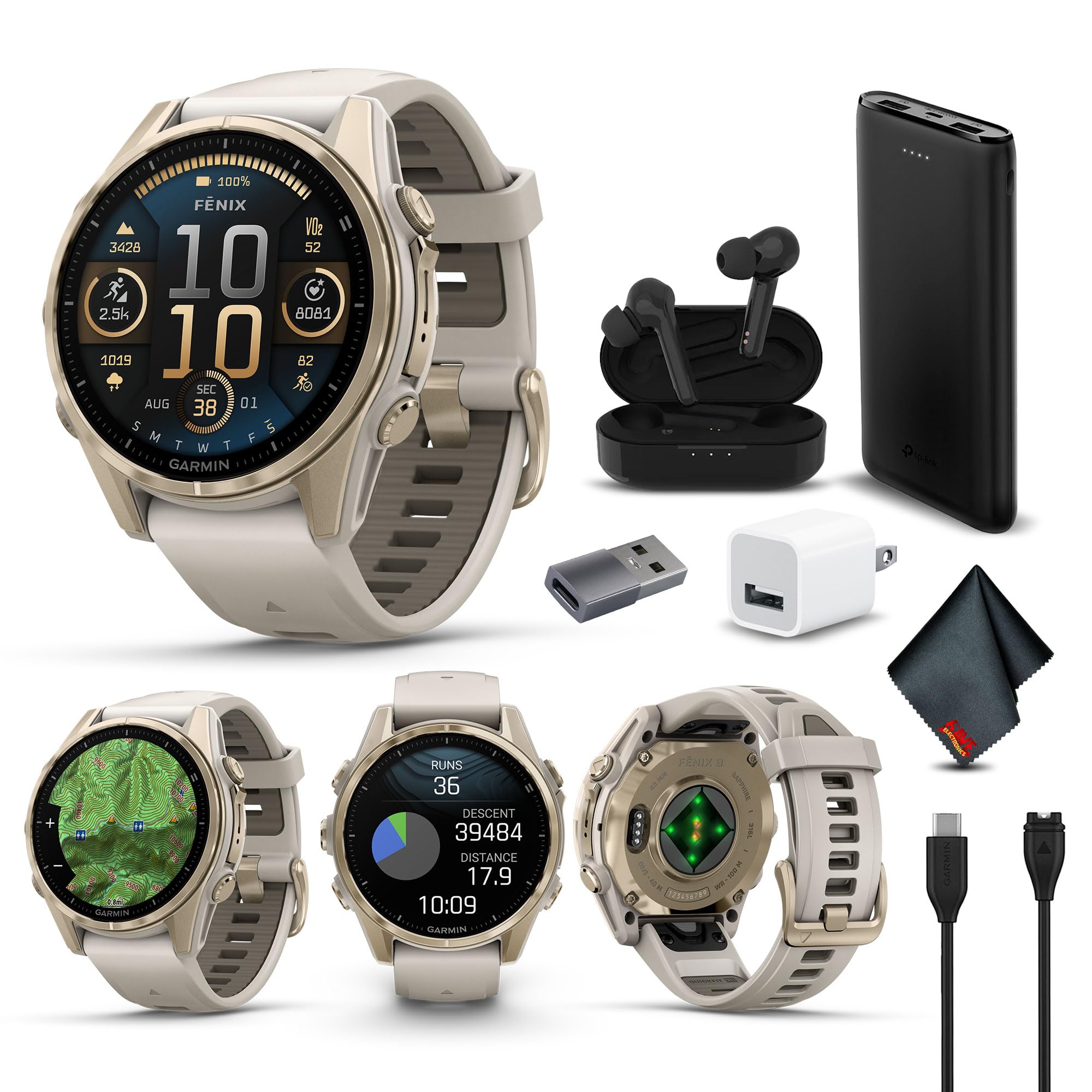 Amazon.com: Garmin Fenix 8 43MM AMOLED Sapphire Premium Multisport