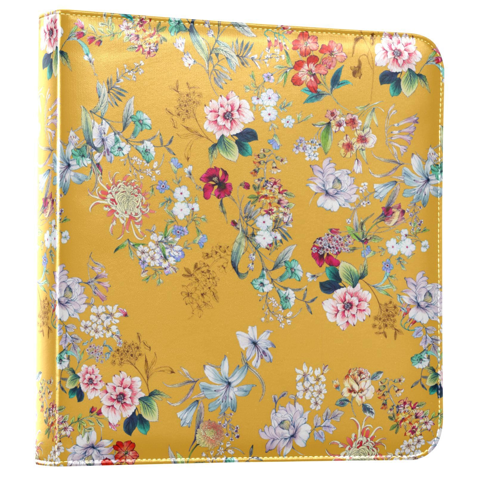 Álbum de fotos para fotos, autoadhesivo, estantería de fotos, álbum de fotos familiar, 4 x 7 pulgadas, patrón de flores