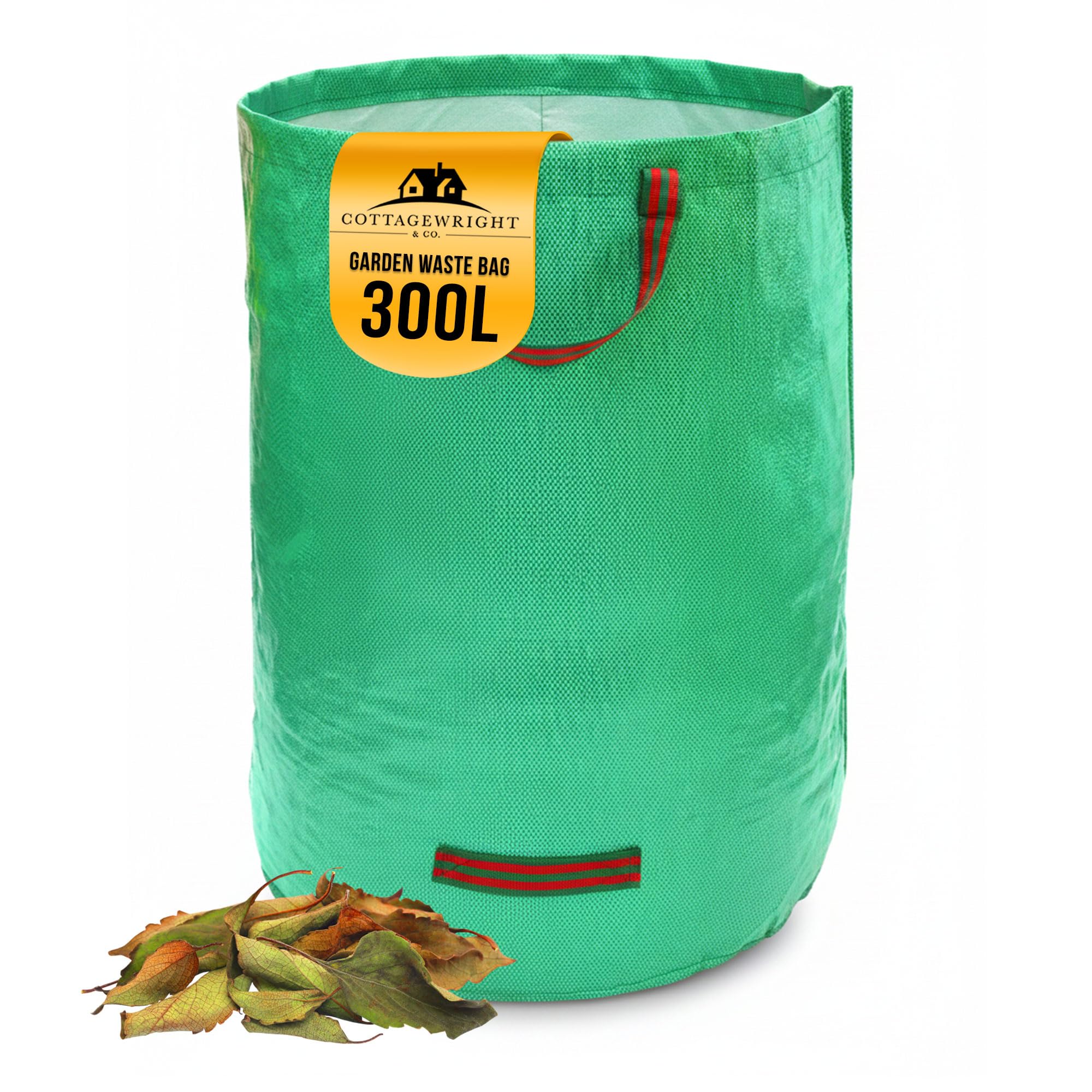 The Dustpan & Brush Store Garden Waste Bag Heavy Duty With Handles Reusable For PlantGrassDirtLeaves CollectionWaste Bags 300L from B&Q