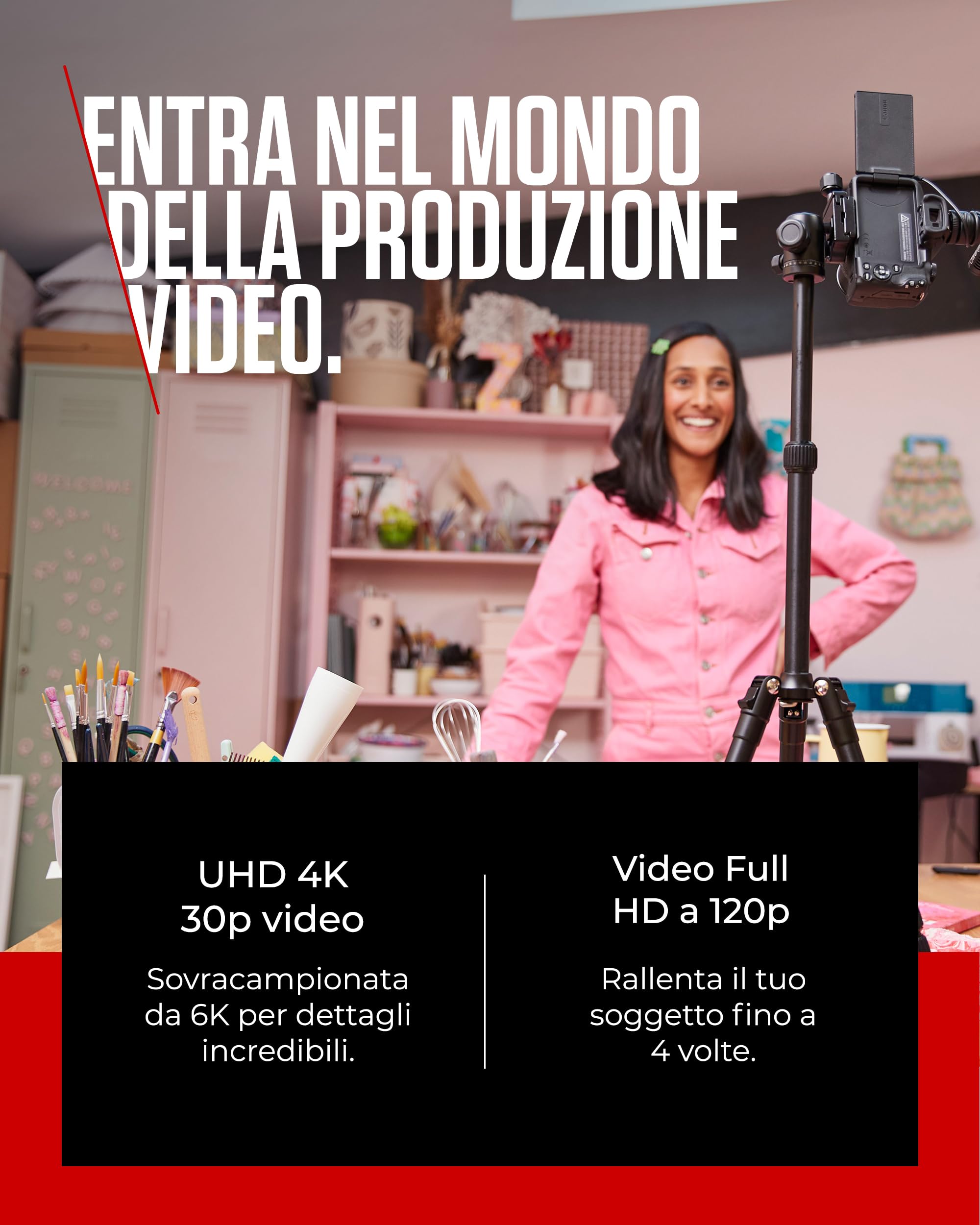 Canon EOS R50 Content Creator Kit | Fotocamera Mirrorless APS-C, 4K, WiFi, Bluetooth | Compatta, Ideale per Vlogging, per Principianti e Professionisti