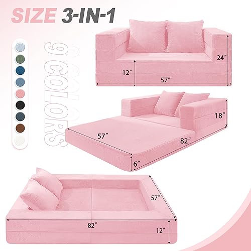 Miniatura 216 de Cama humana gigante para perro, cama 3 en 1 para perro de tamaño humano con funda de piel sintética lavable, cama grande plegable para mascotas con