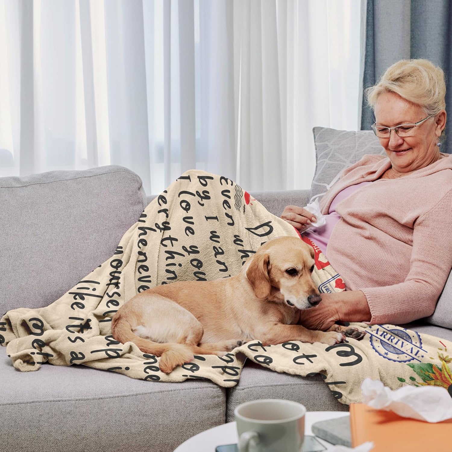Mother's Day Birthday Gift for Mom from Daughter Son Throw Blanket 52''x 60'',to My Dear Mom Blanket for Mother Day,Soft Flannel Blankets Gifts for Christmas Anniversary Couch