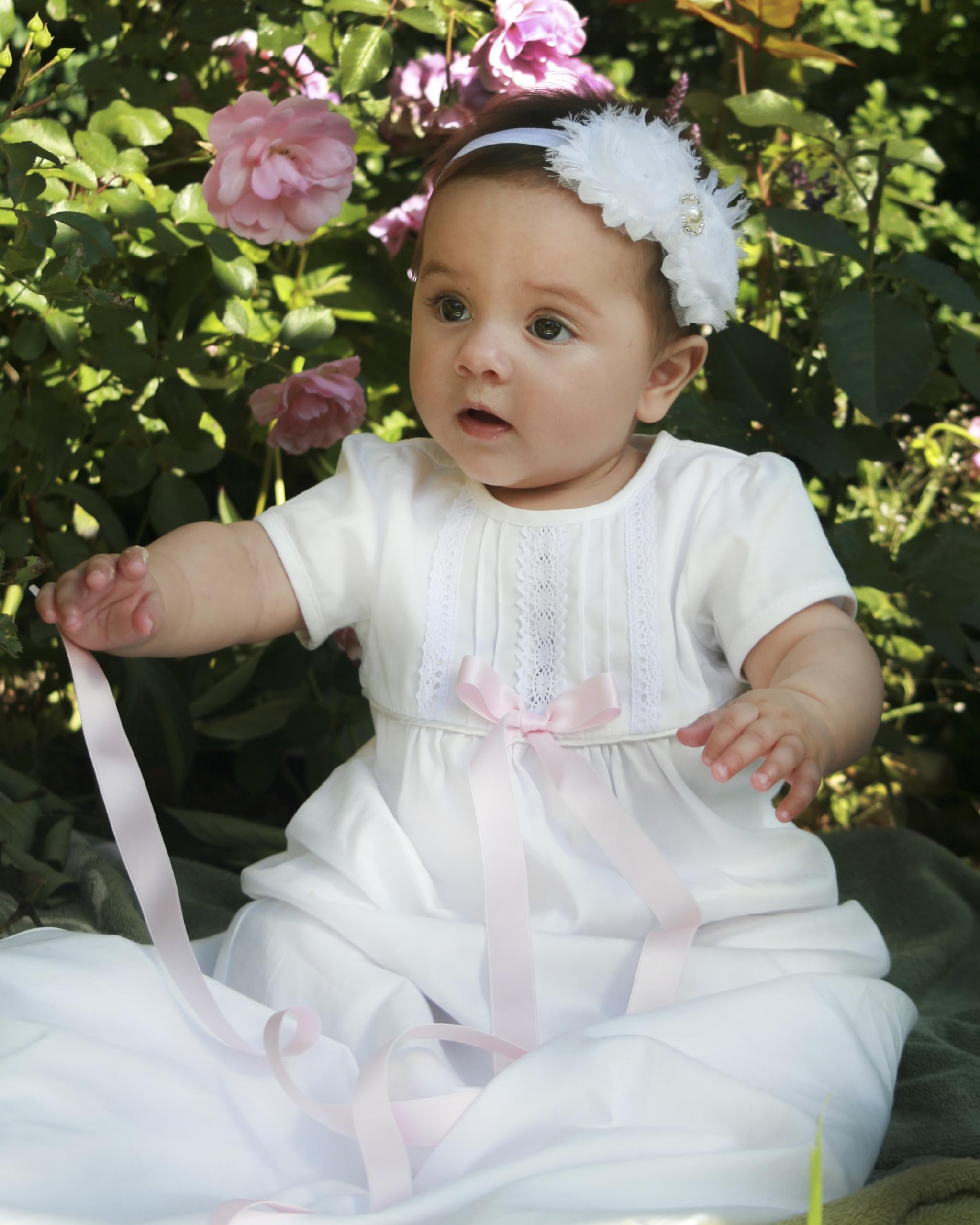 Taufkleider Mädchen Junge Weißem Baumwolle - Langes Taufkleid, Langarm, Taufmütze. Baby Taufkleidung 62 68 74 80 86