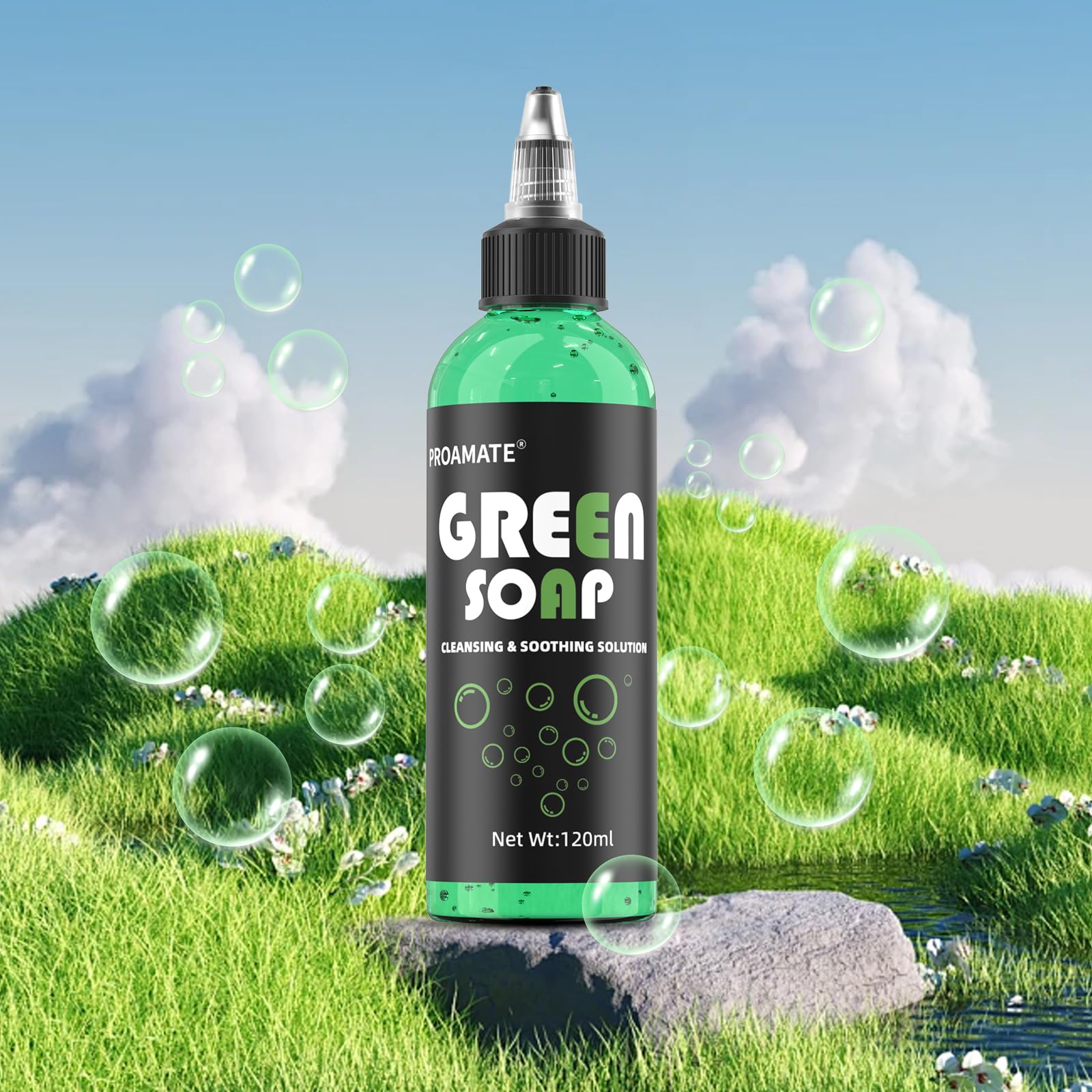 Proamate Green Tattoo Soap 4 oz z butelką piankową 120 ml, akcesoria do tatuażu i piercingu, wyposażenie do czyszczenia skóry