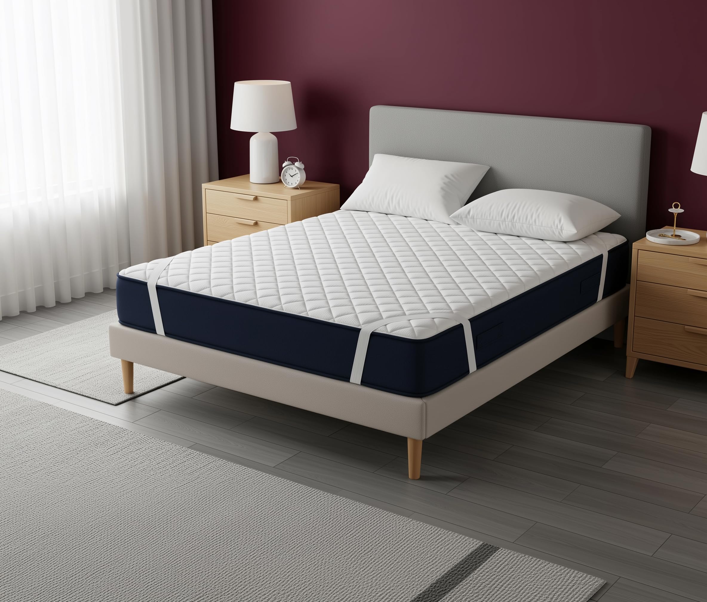 Utopia Bedding Waterdichte Matrasbeschermer - 90 x 200 cm, Oeko-Tex Gecertificeerde Ademend Matrashoes met Elastische Hoekbanden, Strakke Pasvorm, Incontinentiebescherming, Wit