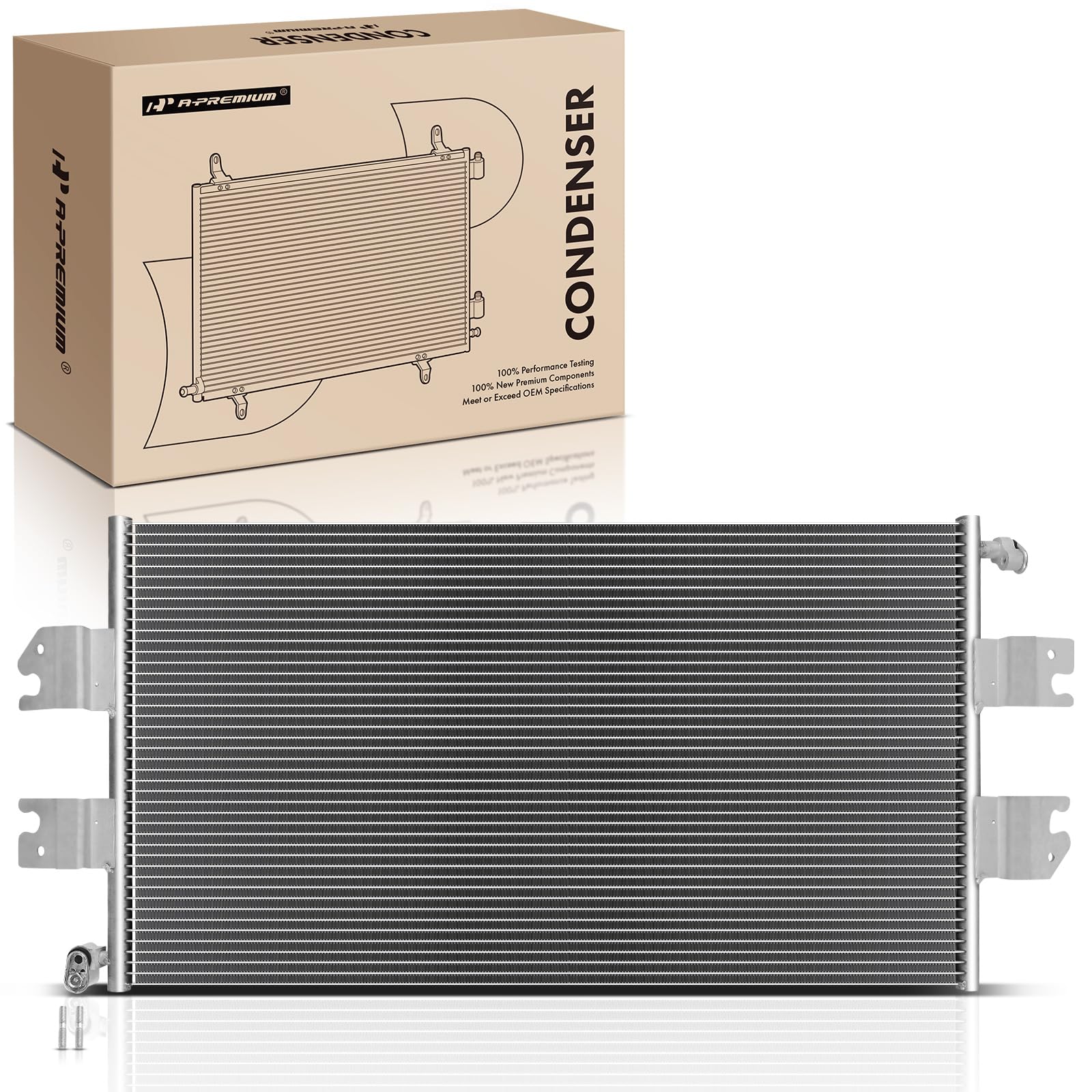 A-Premium Air Conditioning A/C Condenser Compatible with Chevrolet, GMC Models - Express 1500 2500 3500 4500, Savana 1500 2500 3500 4500