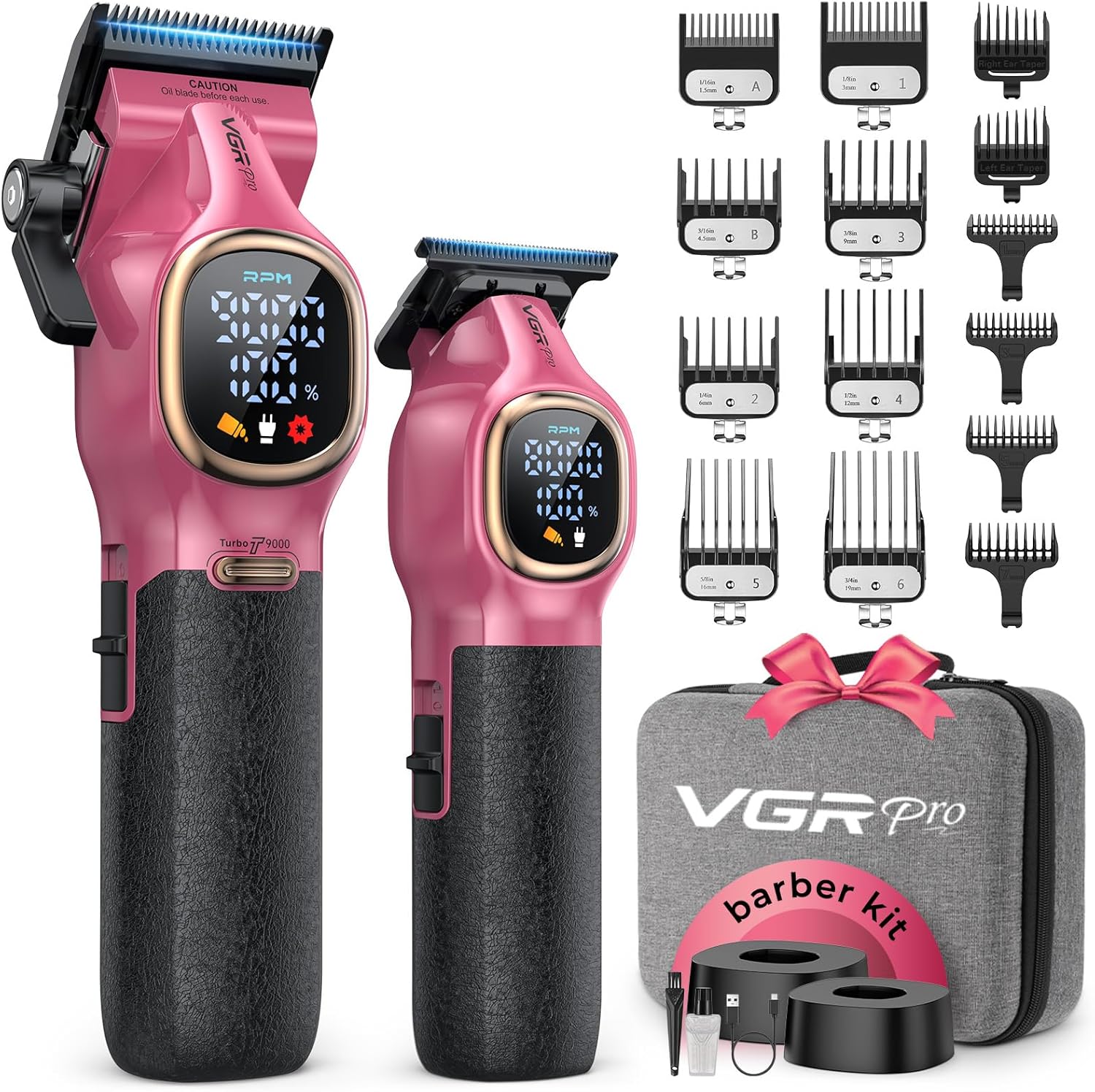 Cortadora de pelo profesional para hombres, cortadora de pelo profesional y recortadora, cortadora de pelo inalámbrica para cortar el cabello con