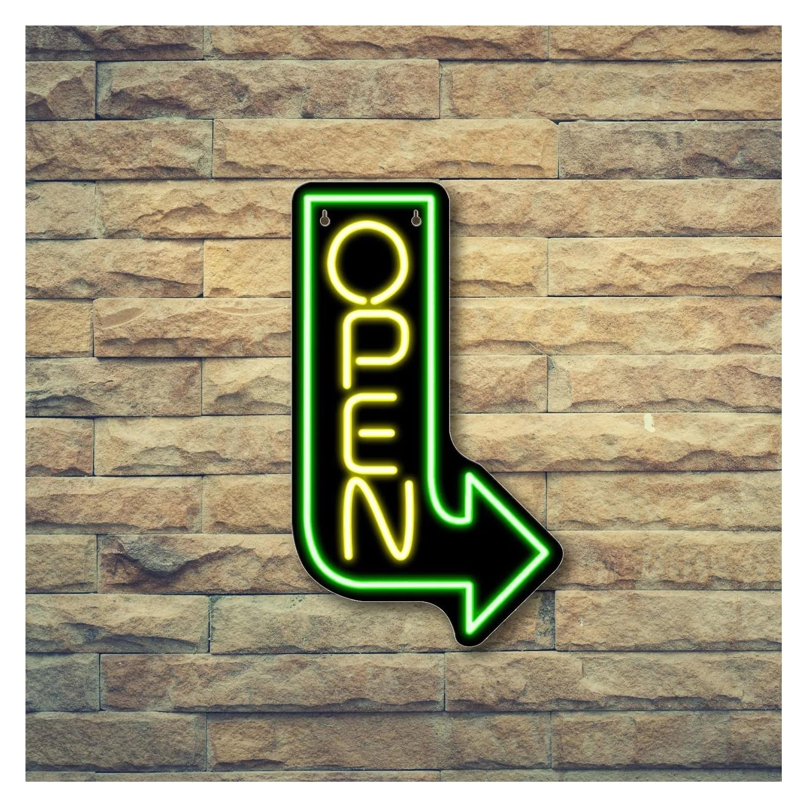 Shouxi A Sign Lamp Neon Commercial Open Sign, Powered By Usb With Switch, For Glass Doors, Flower Shops, Bars, Salons 24.5Cmx42.5cm(A)