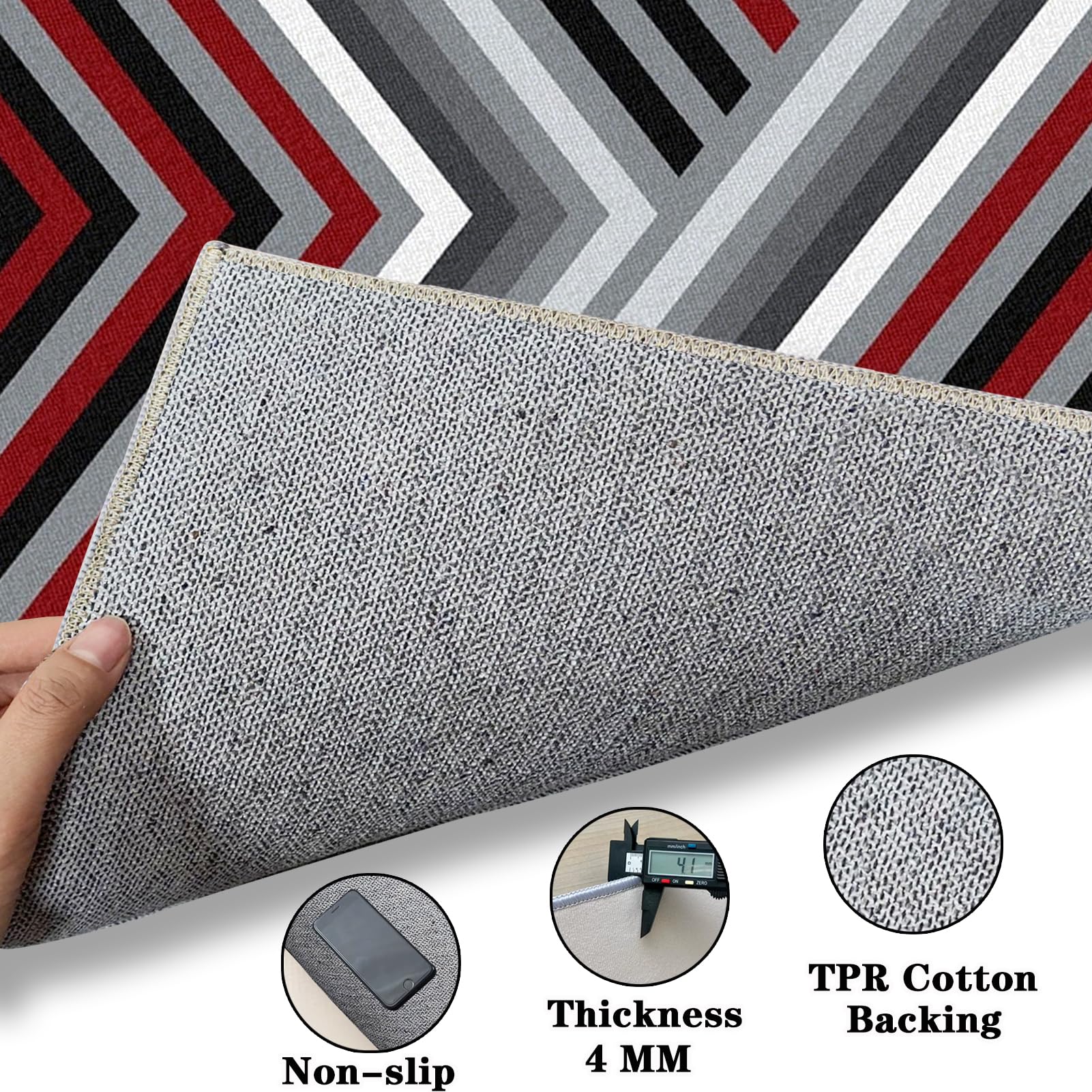 Tappetino Salvapavimento Antiscivolo, Tappeto per Sedia Ufficio per per Pavimenti in Legno Duro, Tappeto Gaming pavimento, Tappetini di Protezione per Pavimento per Parquet e Laminato 120 x 140 cm
