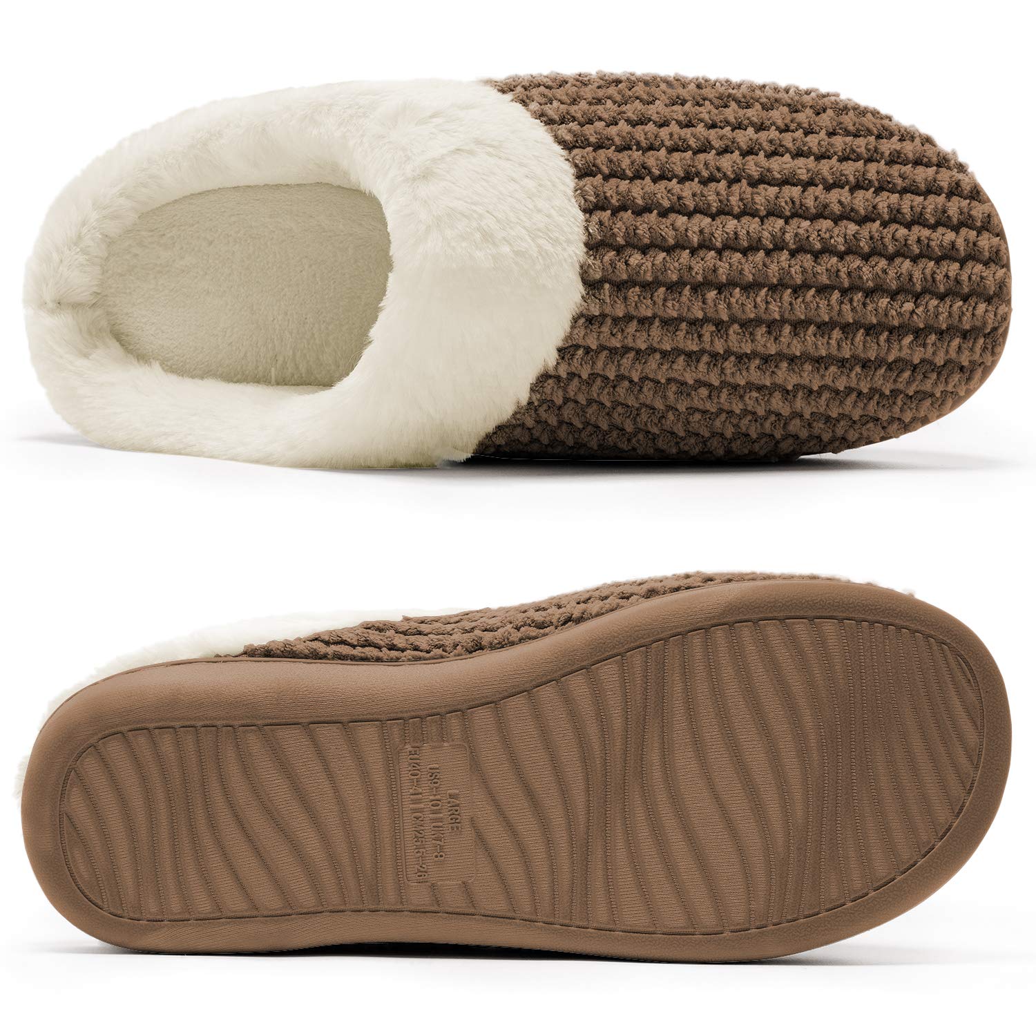 Kuako Inverno Pantofole Donna Peluche Ciabatte Caldo Comode Scarpe da Casa Antiscivolo Memoria Schiuma Pantofole Interno Esterno