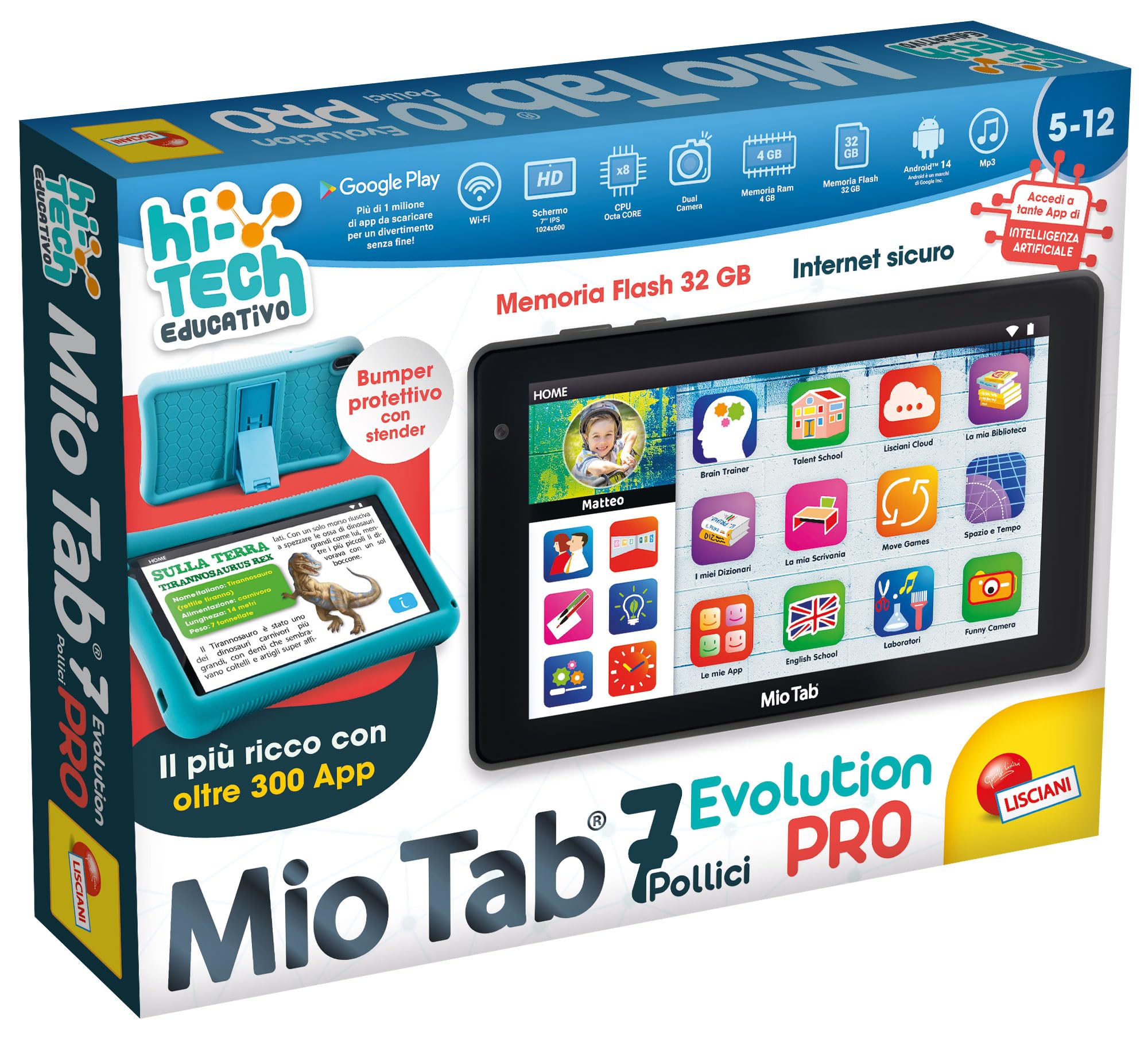 Liscianigiochi Hi Tech Educativo Mio Tab Pro 7