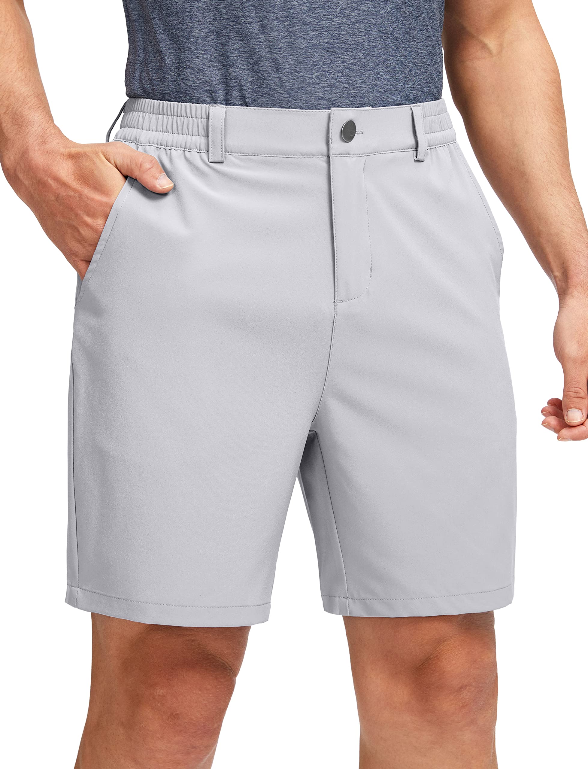 SoothfeelMen's Golf Shorts with 5 Pockets 7 Inch Stretch Lightweight Quick Dry Hiking Casual Work Dress Shorts for Men