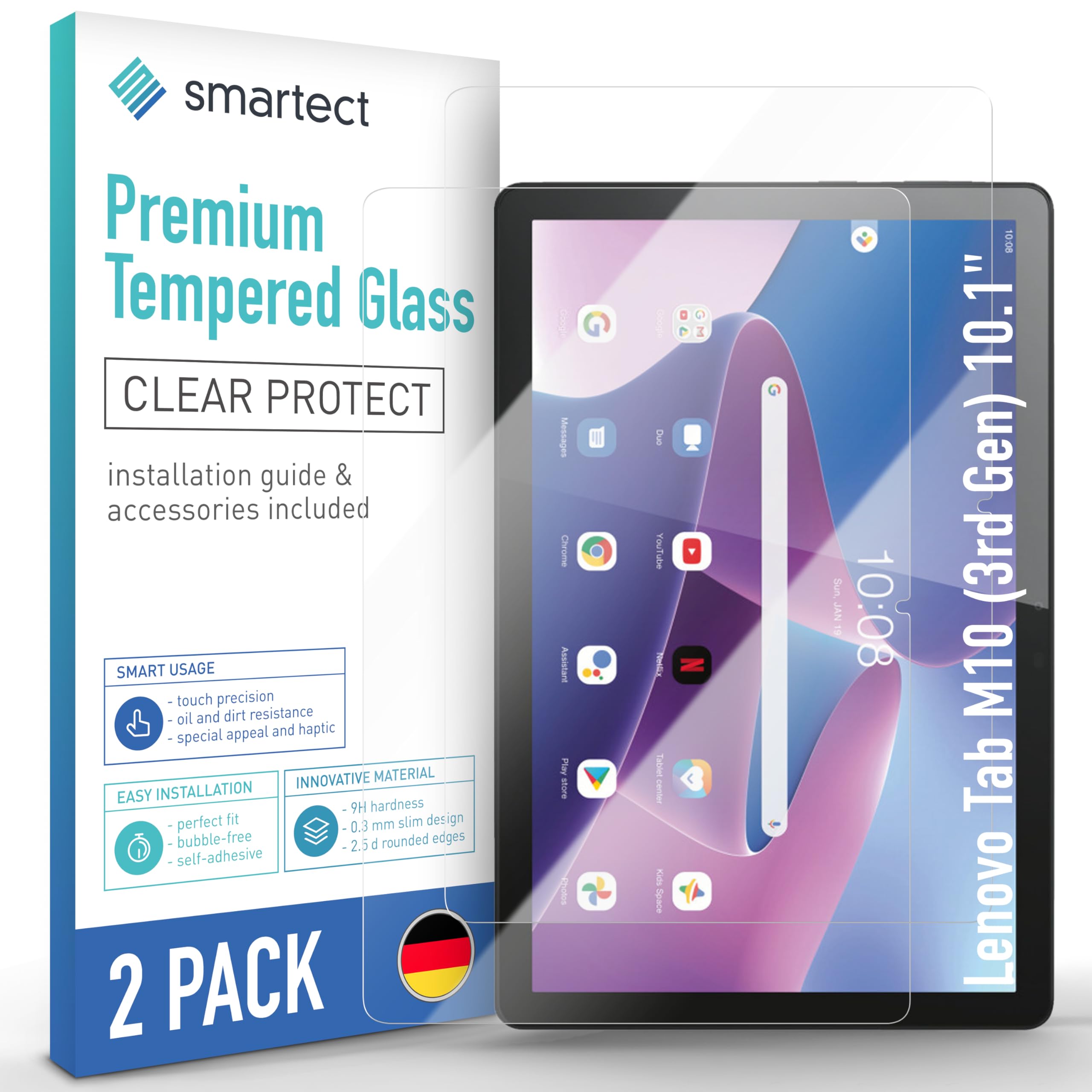 Verre Trempé - Lenovo - Tab M10 Plus (3rd Gen) - 10.61 - Anti-rayures - Ultra slim - HD