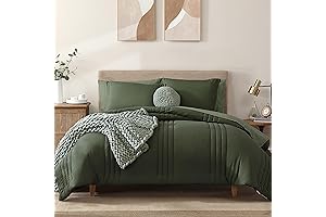 Monbix Queen Size Olive Comforter Set