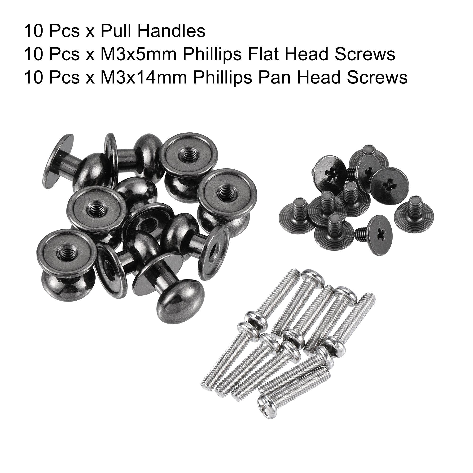 Set 10 Pomelli Rotondi Per Mobili - Con Viti Per Cucina E Cassetti - Foto 5